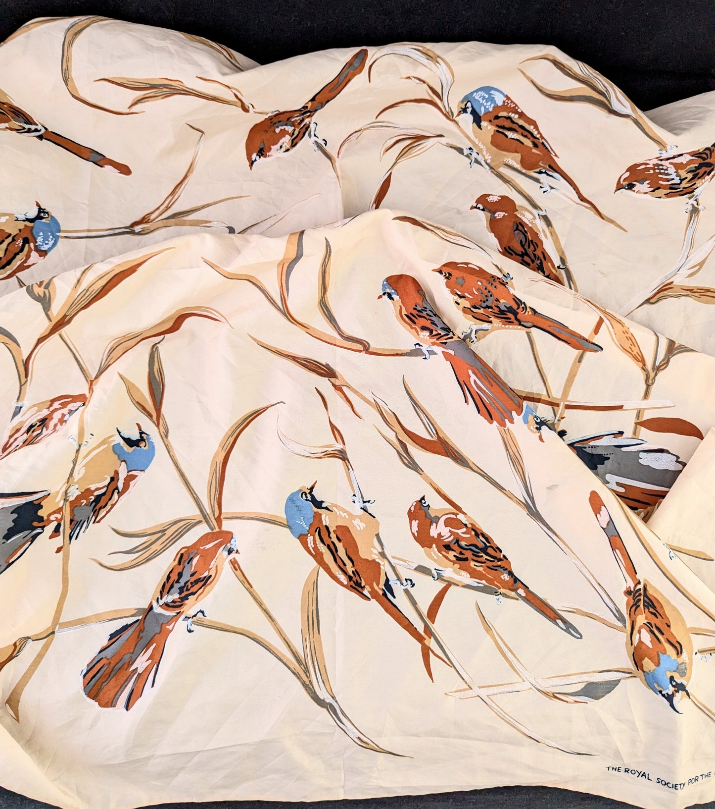 Rare vintage Jacqmar scarf, Bird print, RSPB