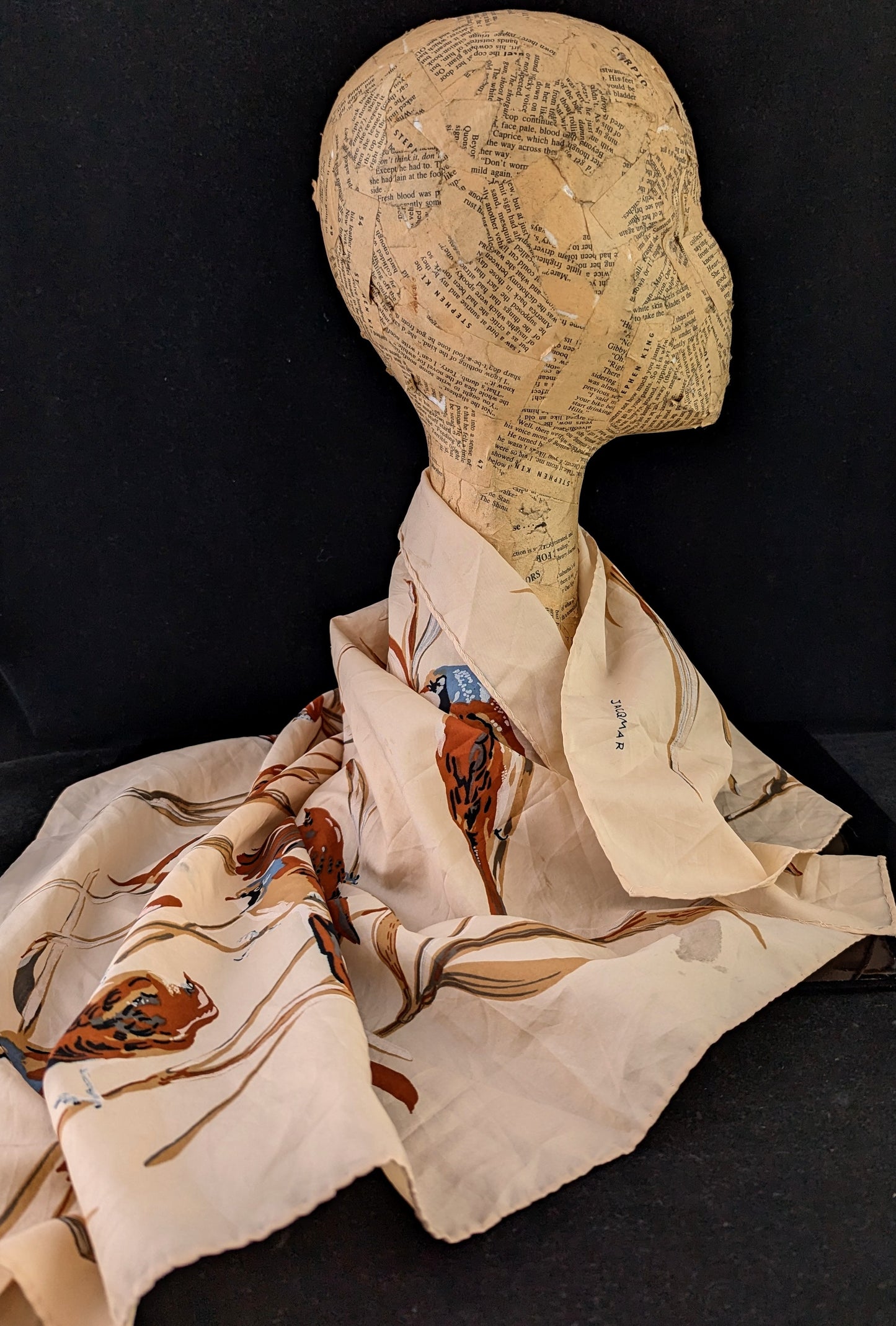 Rare vintage Jacqmar scarf, Bird print, RSPB
