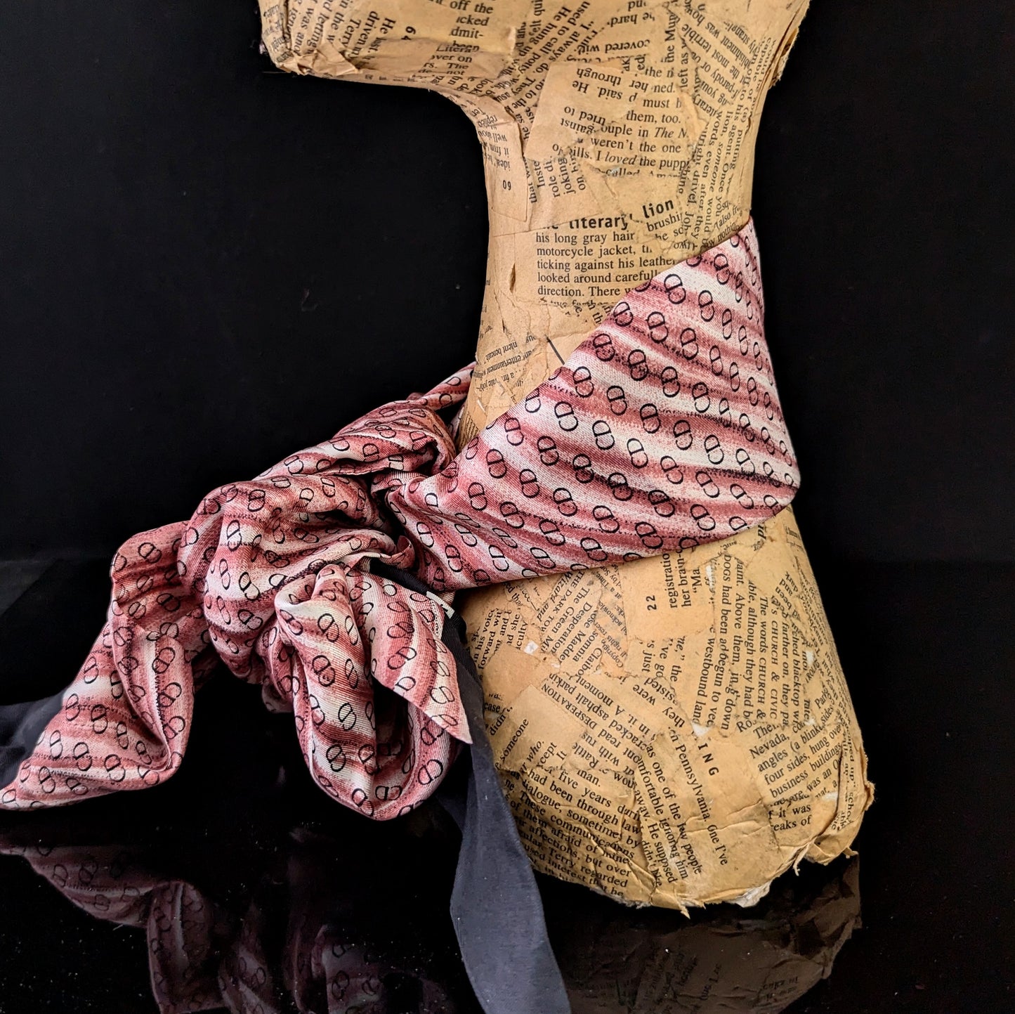 Vintage Christian Dior monogram silk scarf, Long length, Cravat