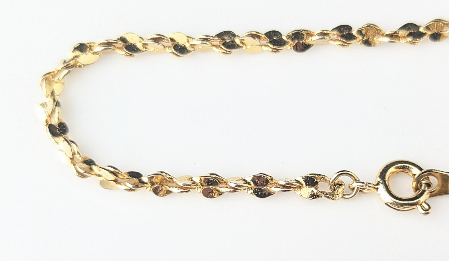 Vintage gold plated bracelets, pair, Faux pearl