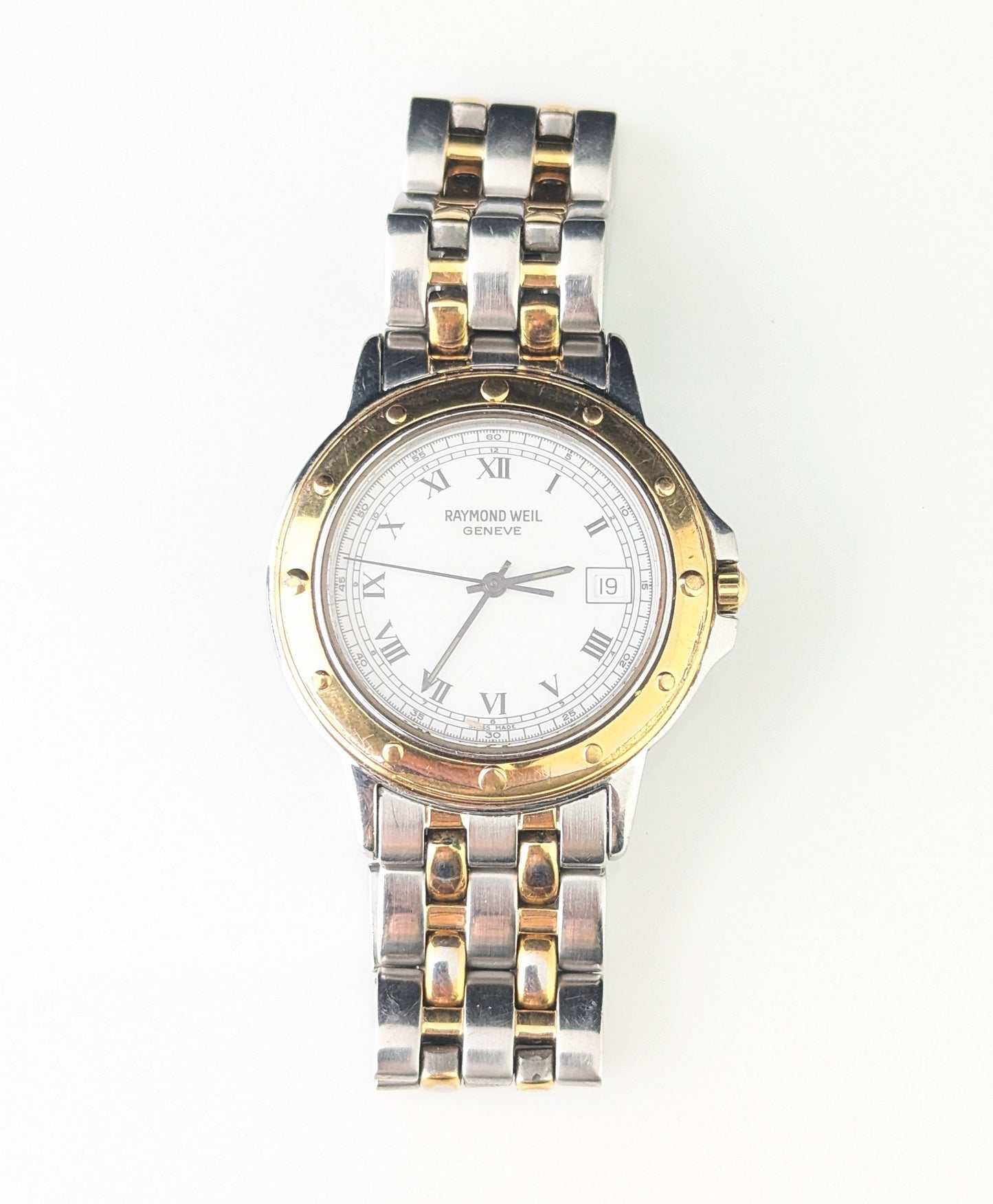 Raymond Weil Geneve wristwatch, gold plated and steel, Unisex