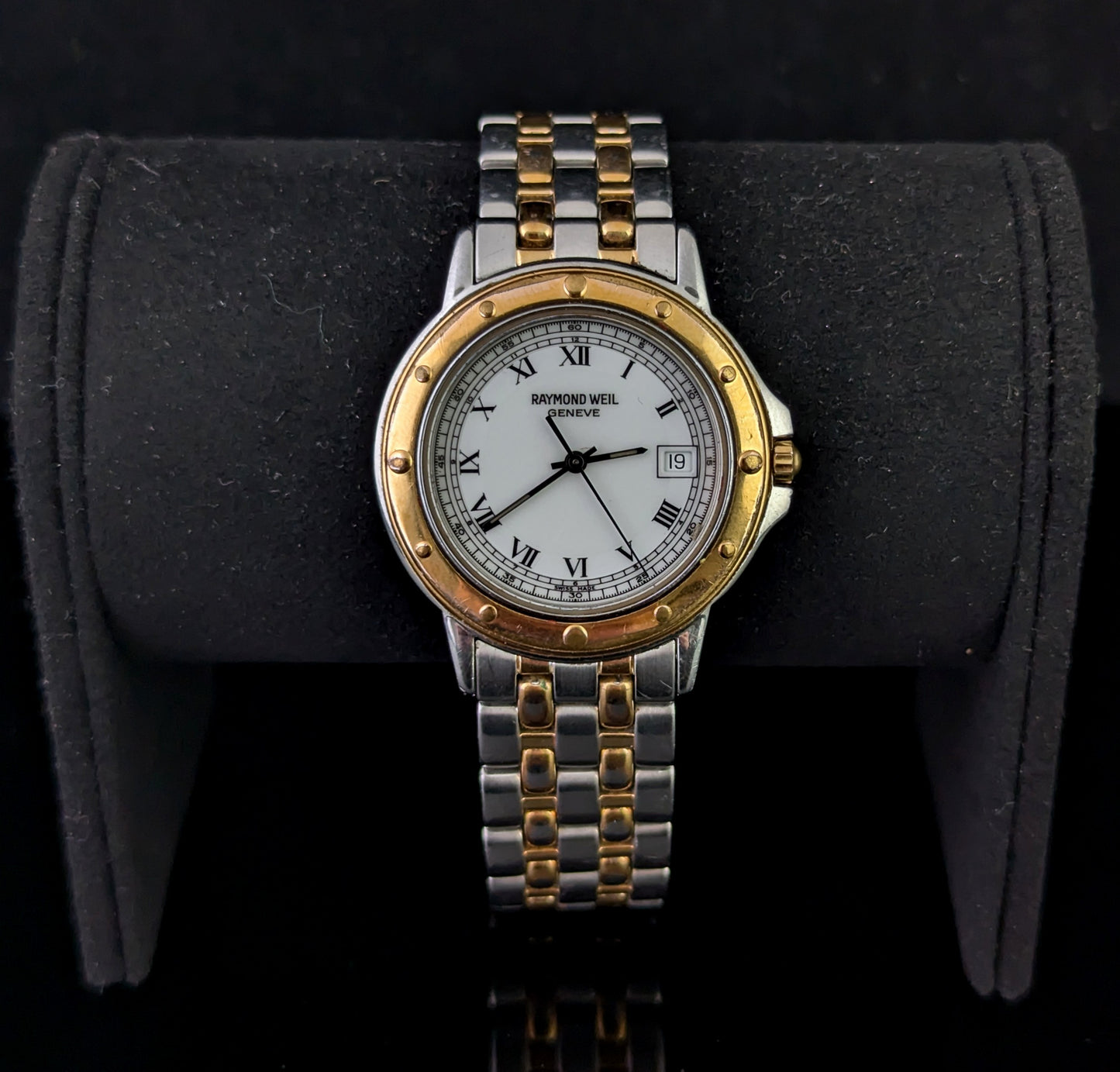 Raymond Weil Geneve wristwatch, gold plated and steel, Unisex