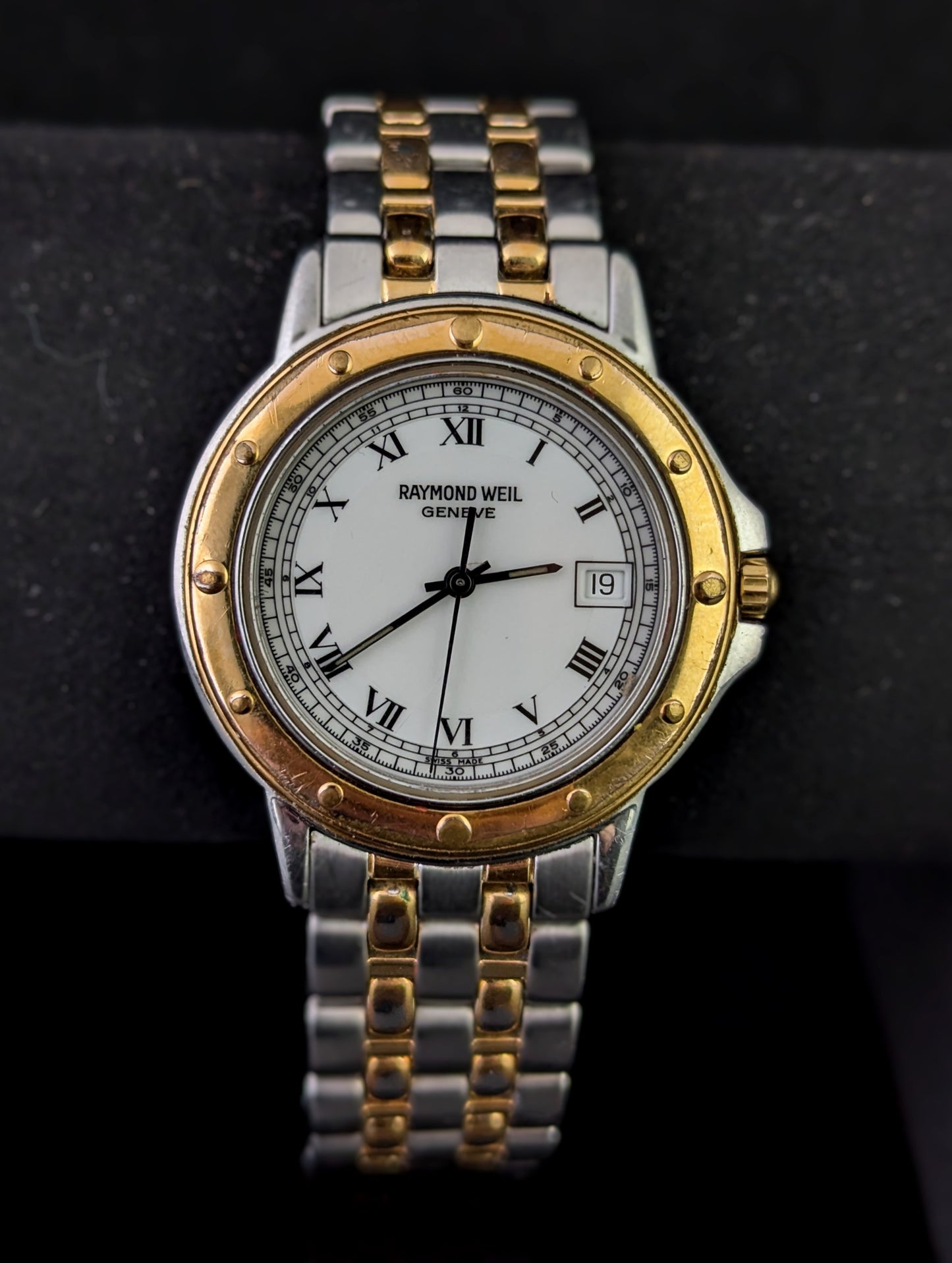 Raymond Weil Geneve wristwatch, gold plated and steel, Unisex