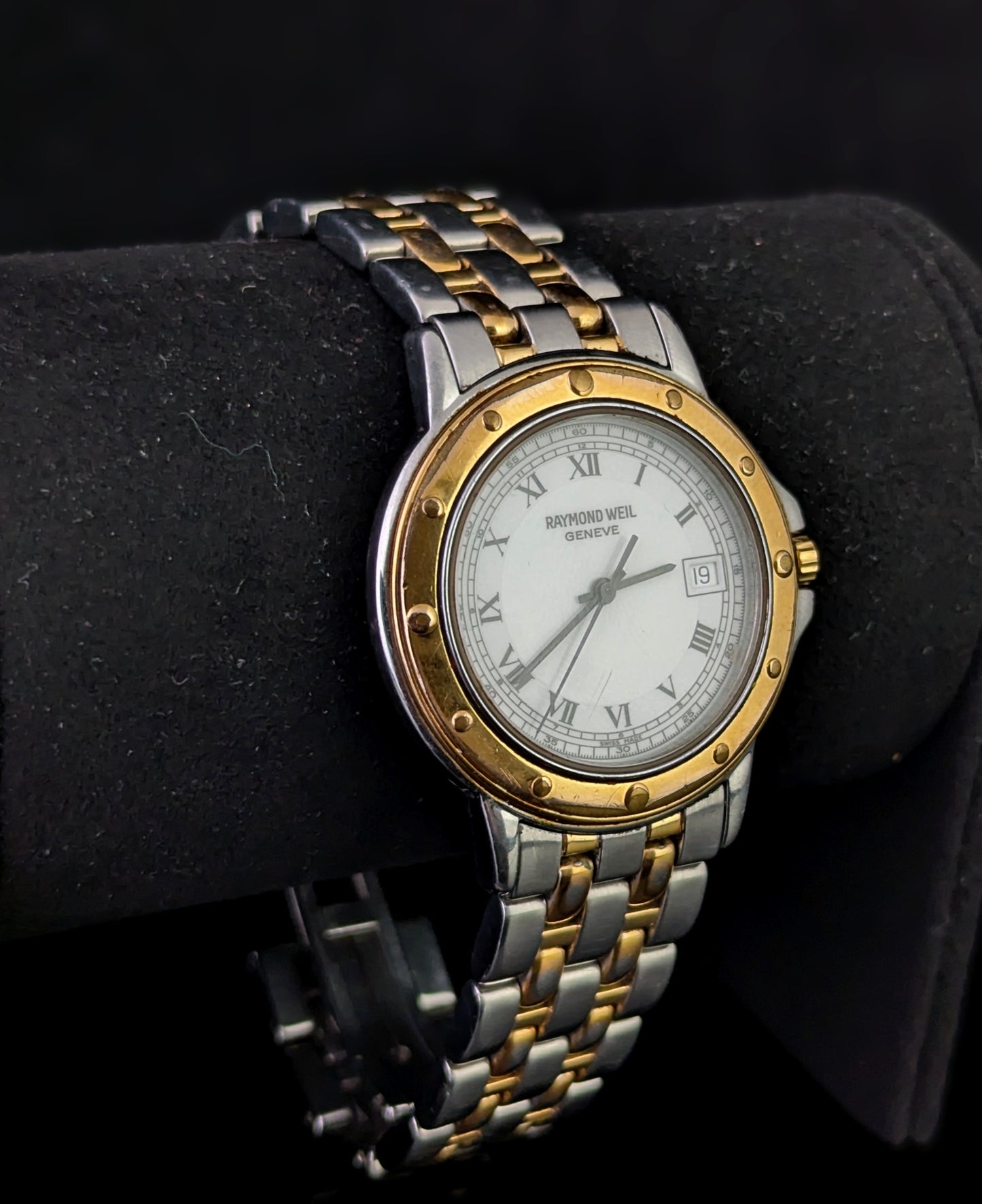 Raymond Weil Geneve wristwatch, gold plated and steel, Unisex