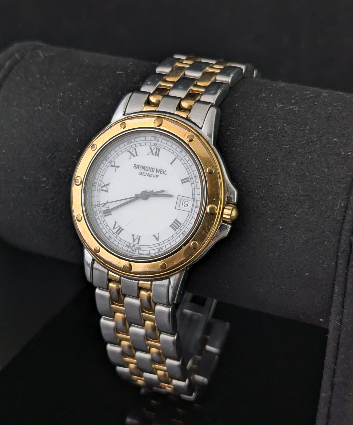 Raymond Weil Geneve wristwatch, gold plated and steel, Unisex