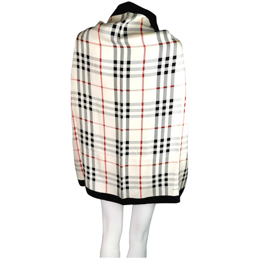 Vintage Burberry silk scarf, check