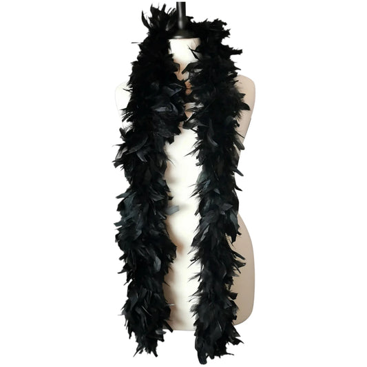 Vintage black feather boa, 1990s