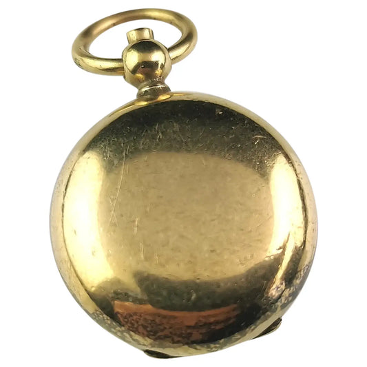 Antique gold plated sovereign case, holder, Pendant