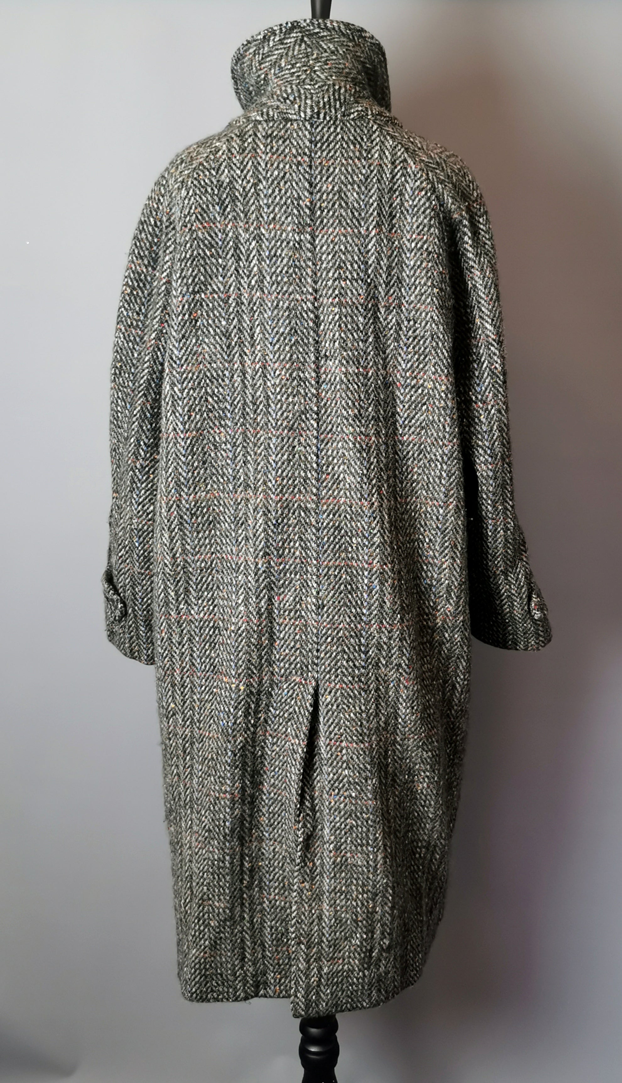 Vintage mens Burberry Irish Tweed overcoat