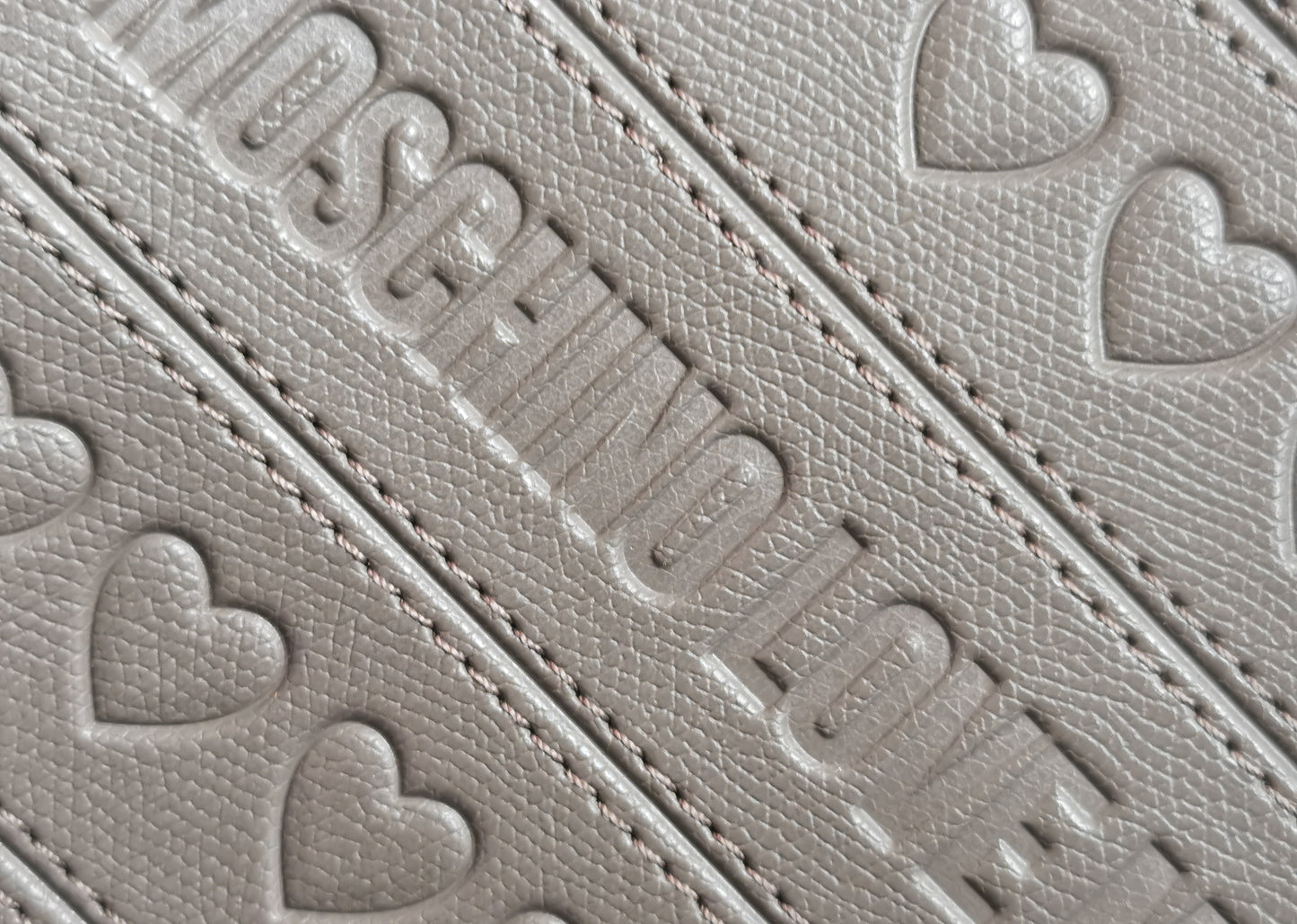 Vintage Love Moschino grey leather tote bag