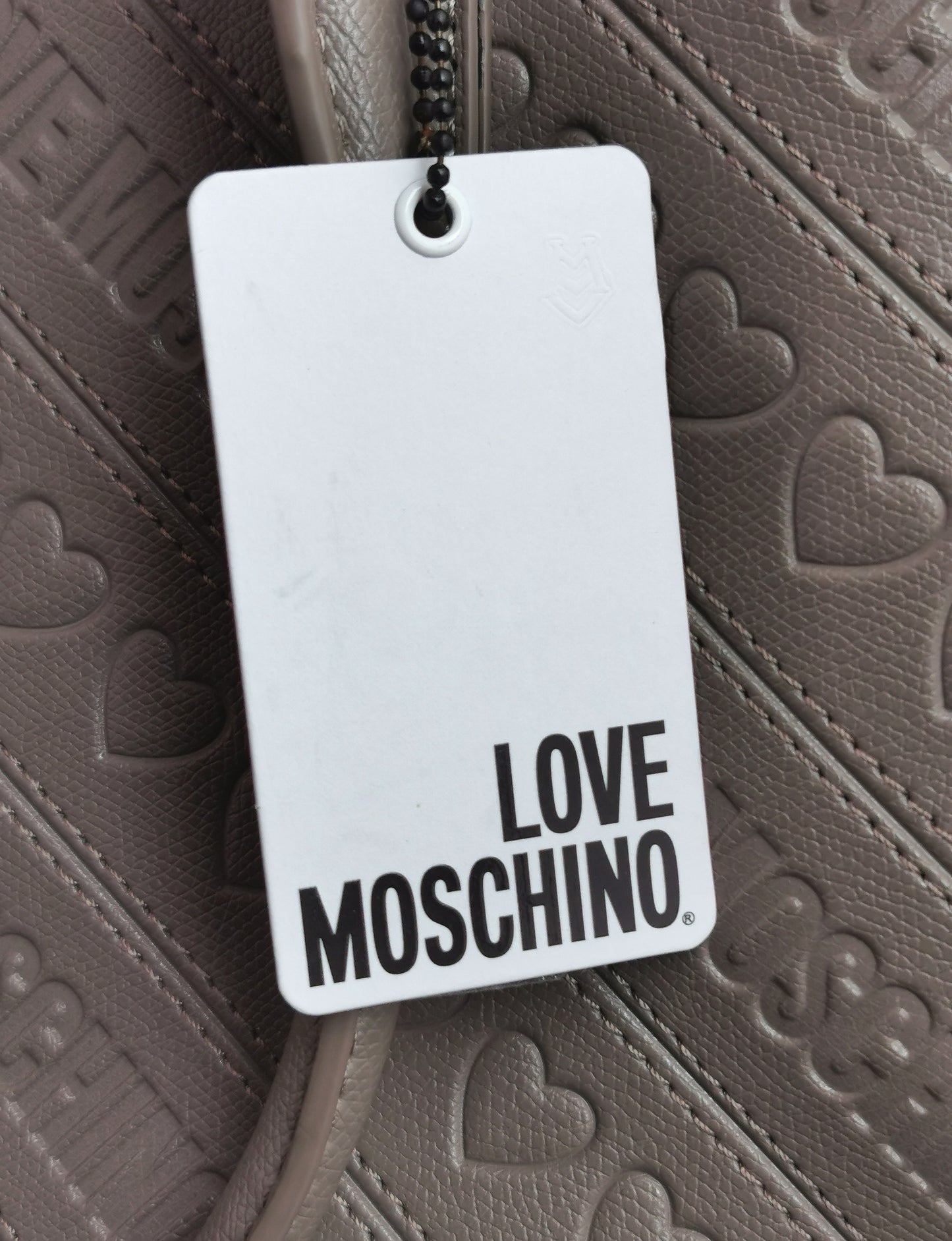 Vintage Love Moschino grey leather tote bag