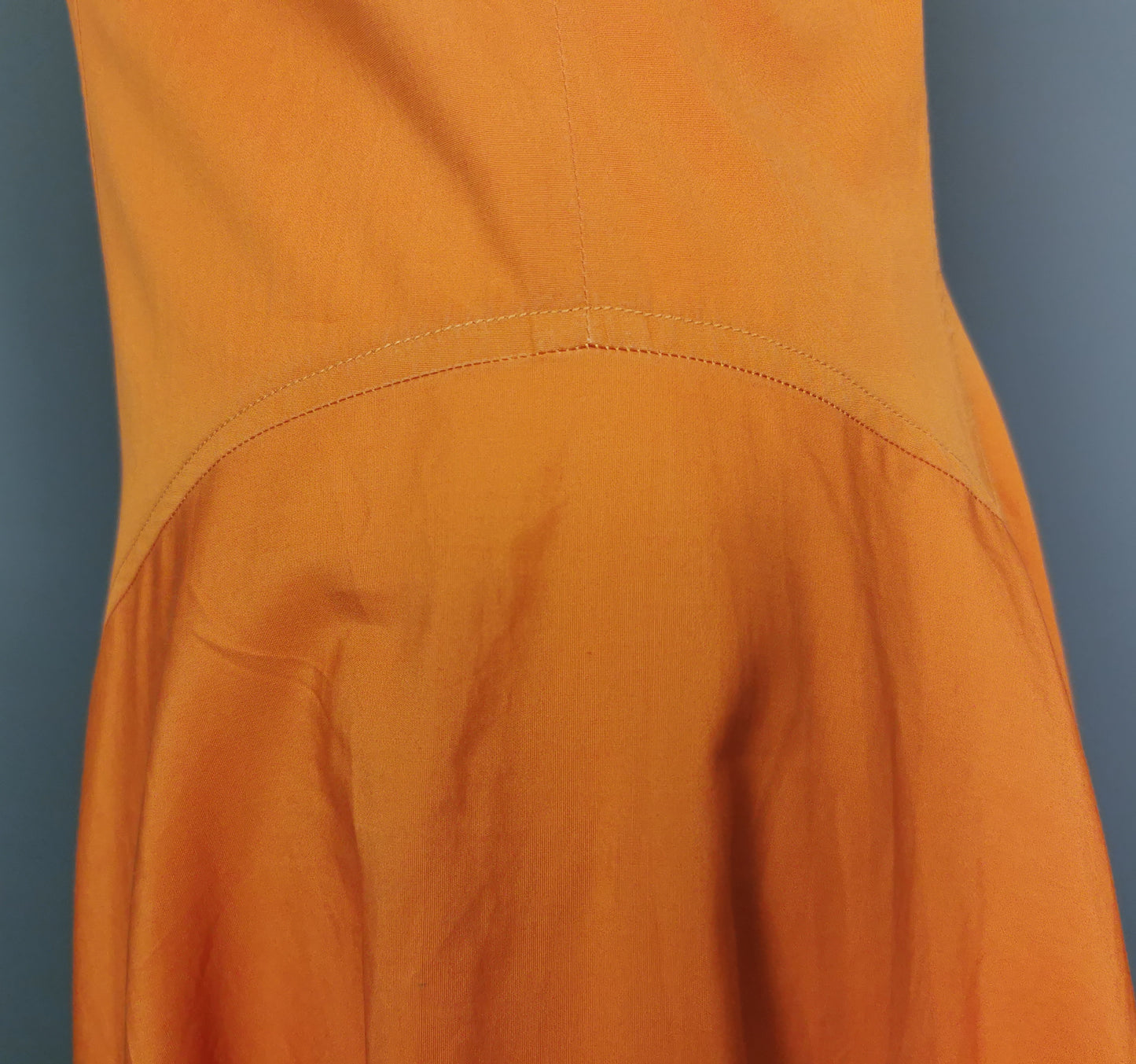 Vintage 1980s Kenzo burnt orange cotton sun dress