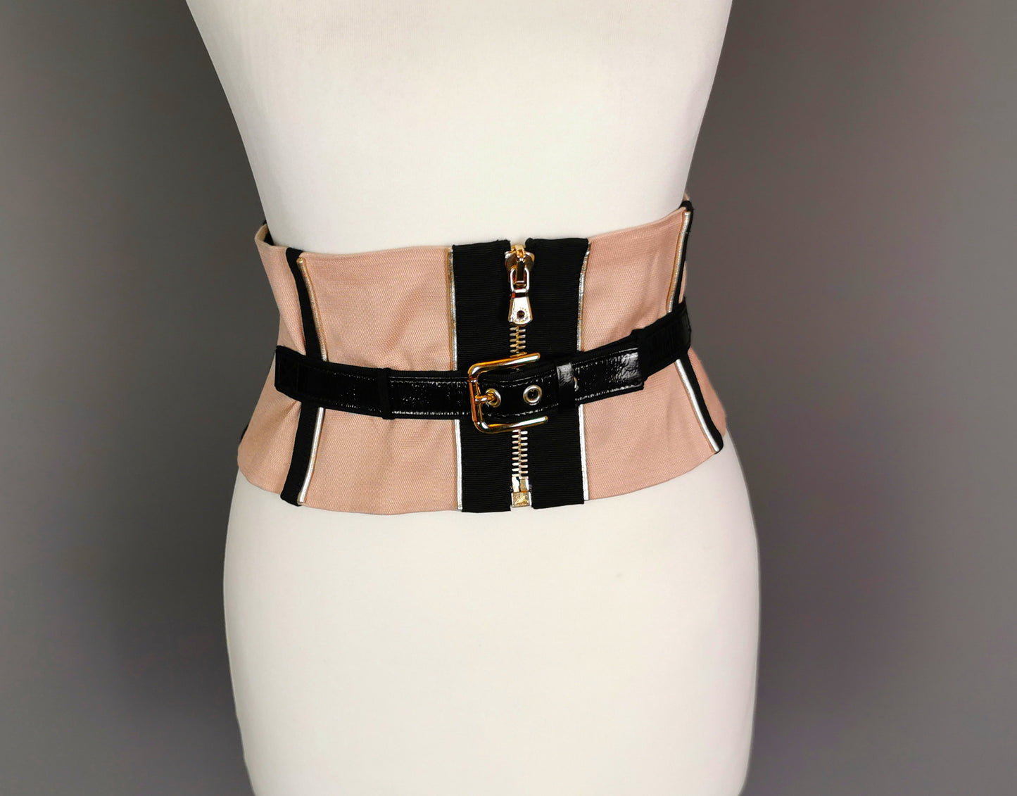 Dolce and Gabbana corset waist belt, blush pink