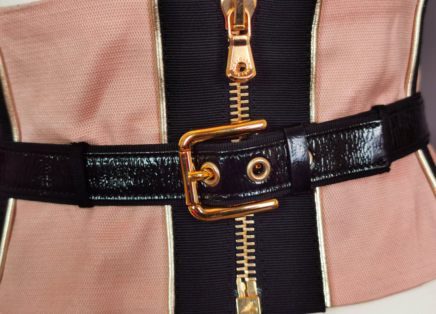 Dolce and Gabbana corset waist belt, blush pink