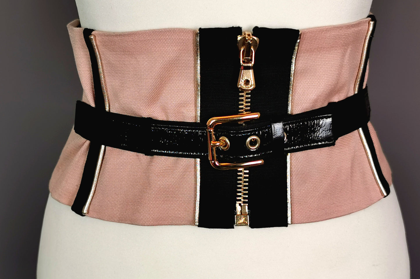 Dolce and Gabbana corset waist belt, blush pink