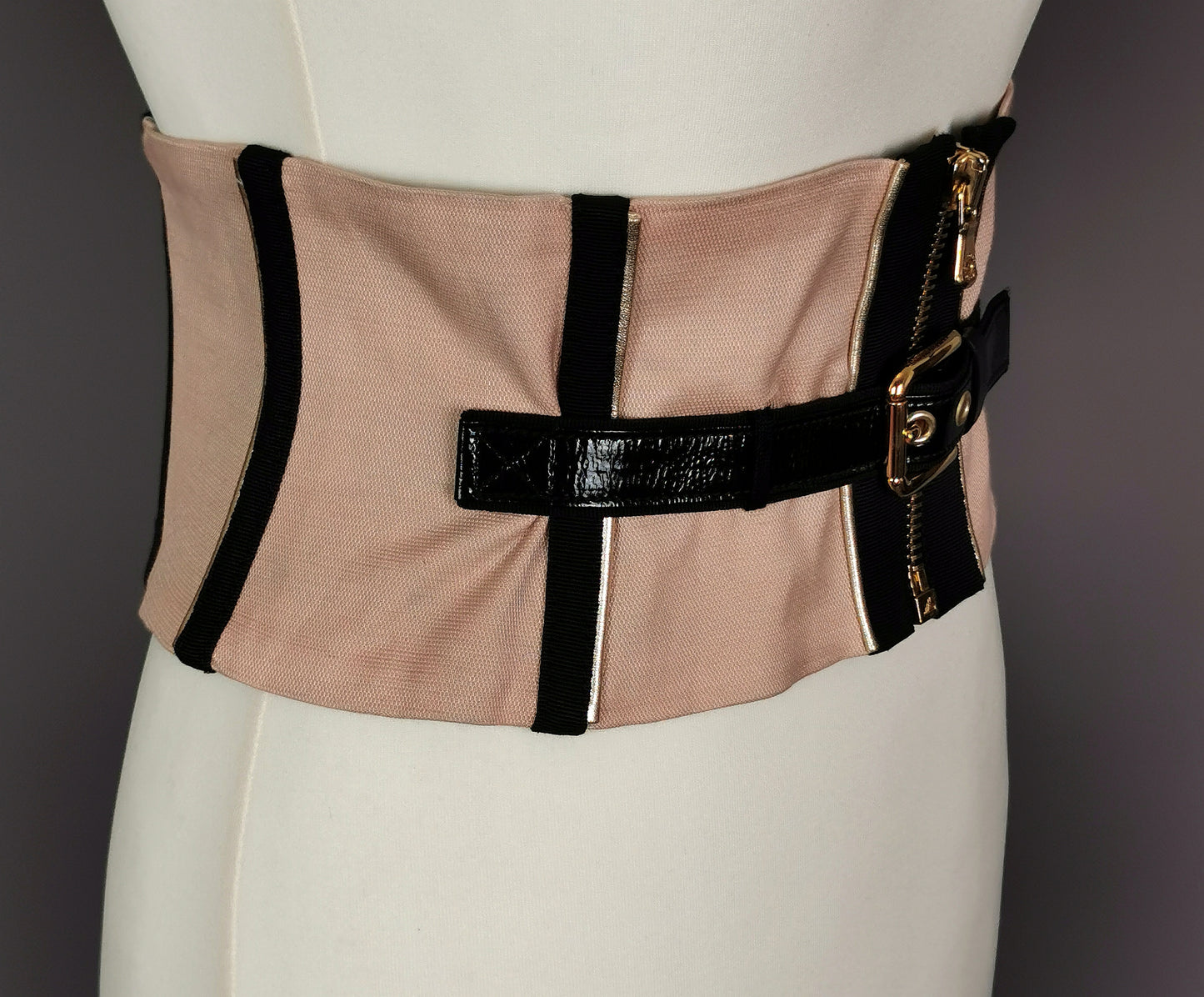 Dolce and Gabbana corset waist belt, blush pink
