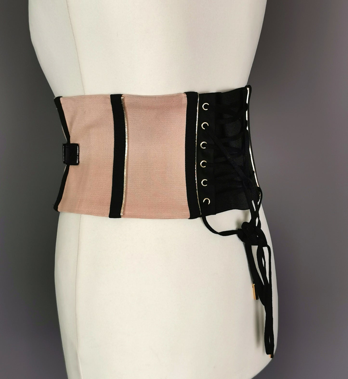 Dolce and Gabbana corset waist belt, blush pink