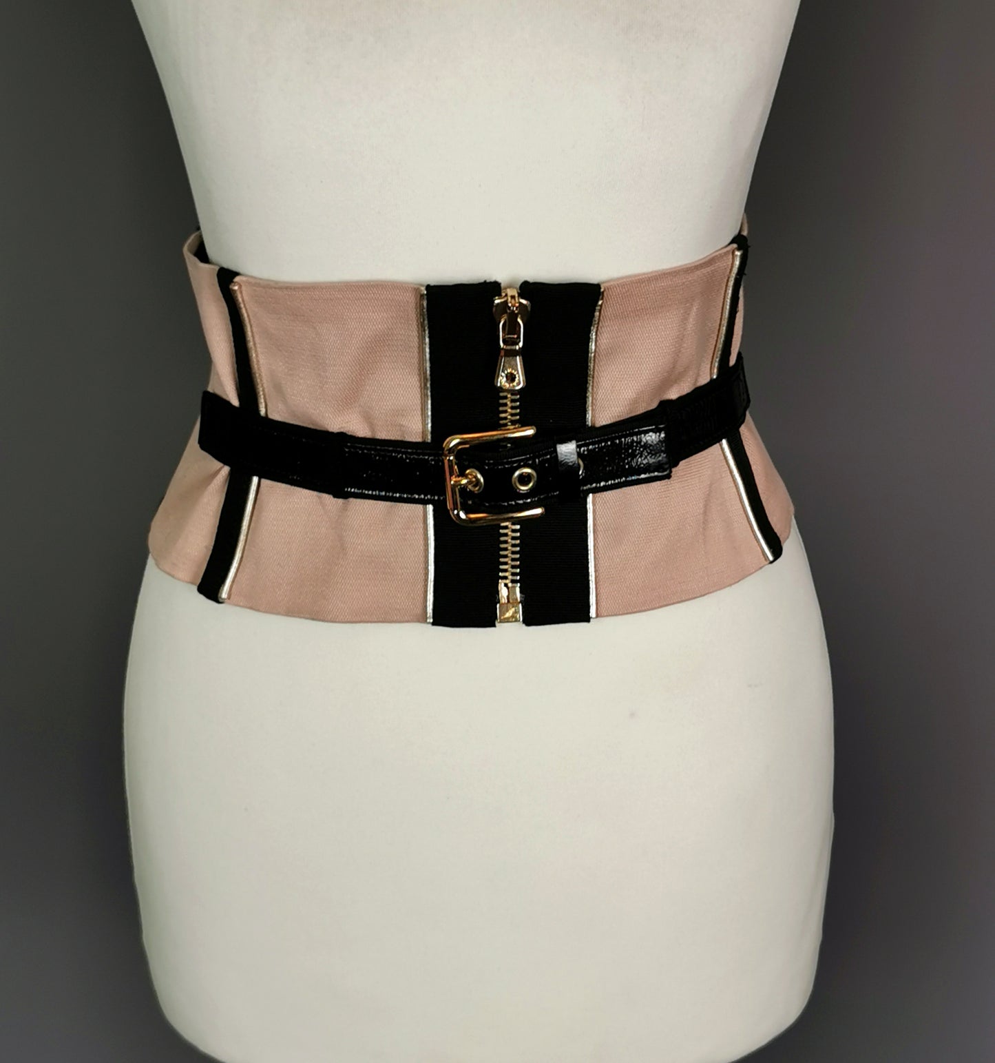 Dolce and Gabbana corset waist belt, blush pink