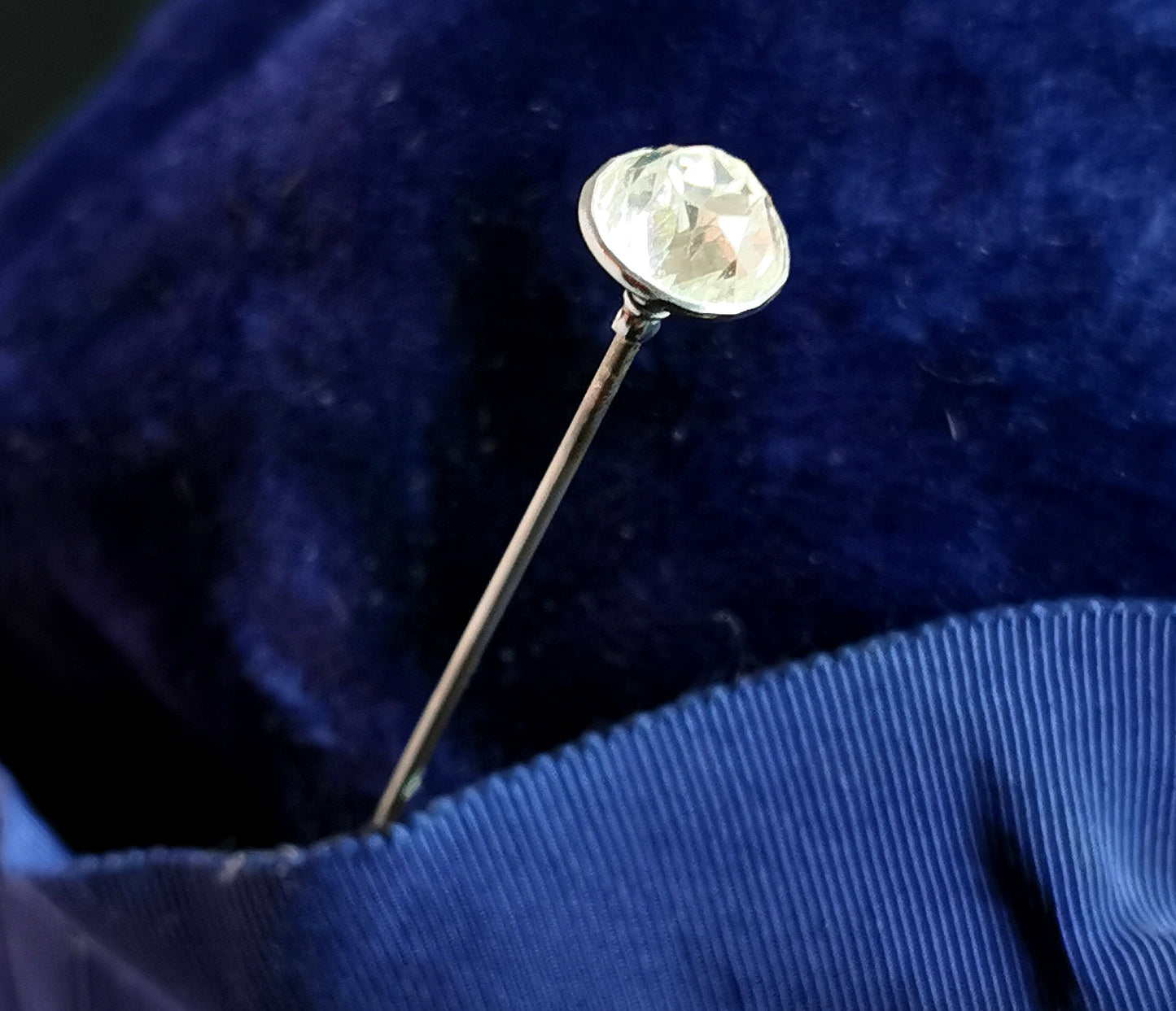 Antique silver and paste hat pin, 1910s, Charles Horner