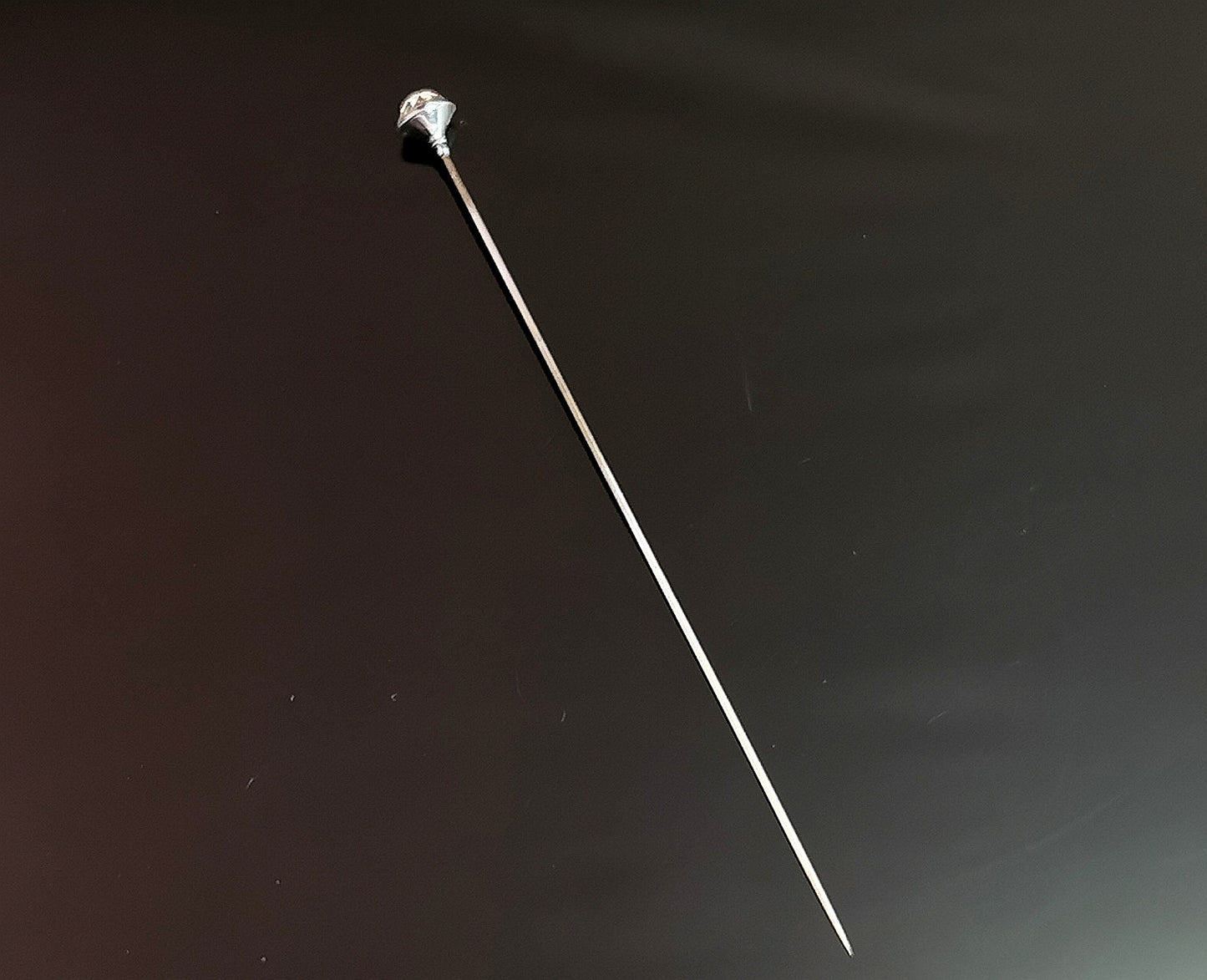Antique silver and paste hat pin, 1910s, Charles Horner