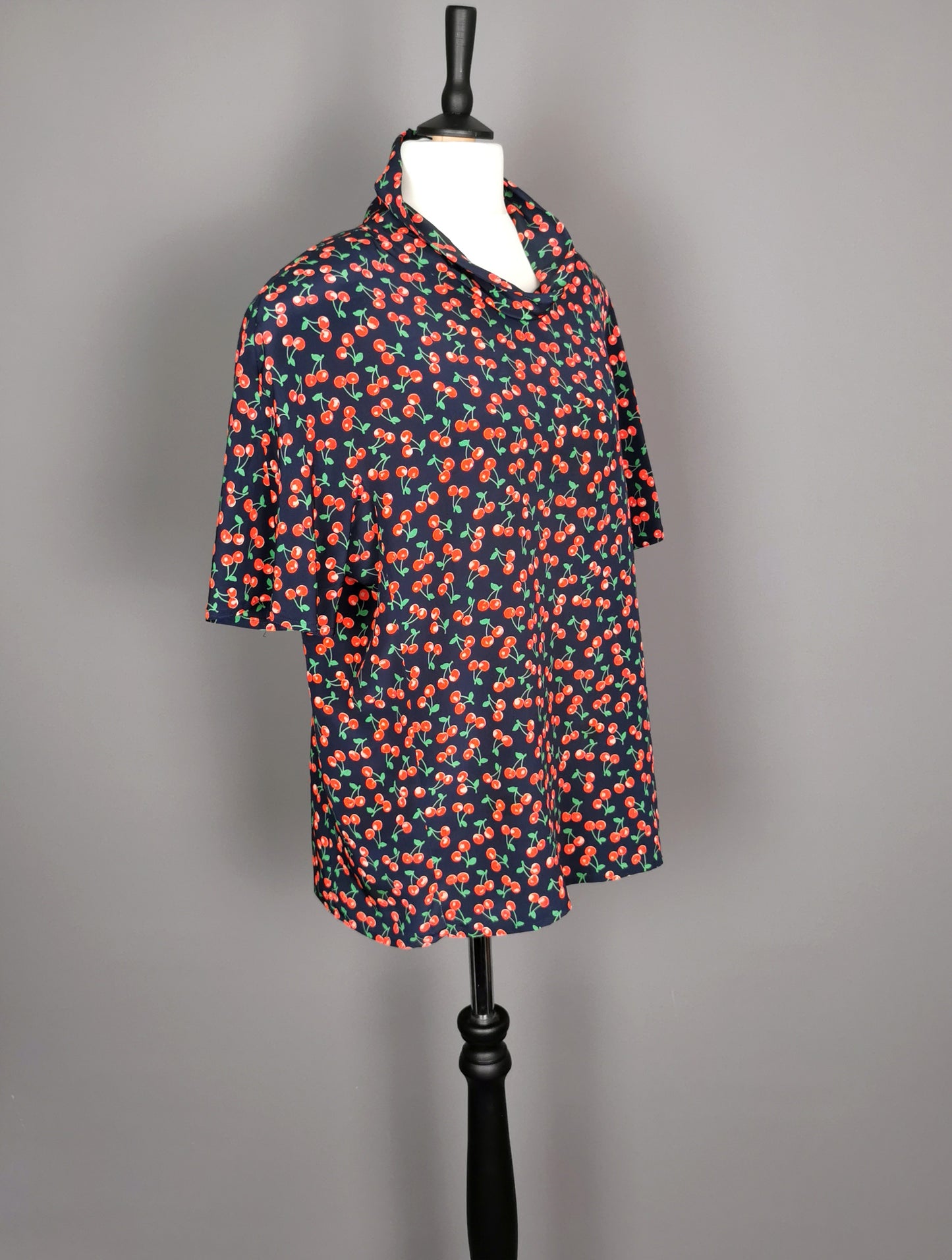 Vintage Valentino cherry print Silk blouse