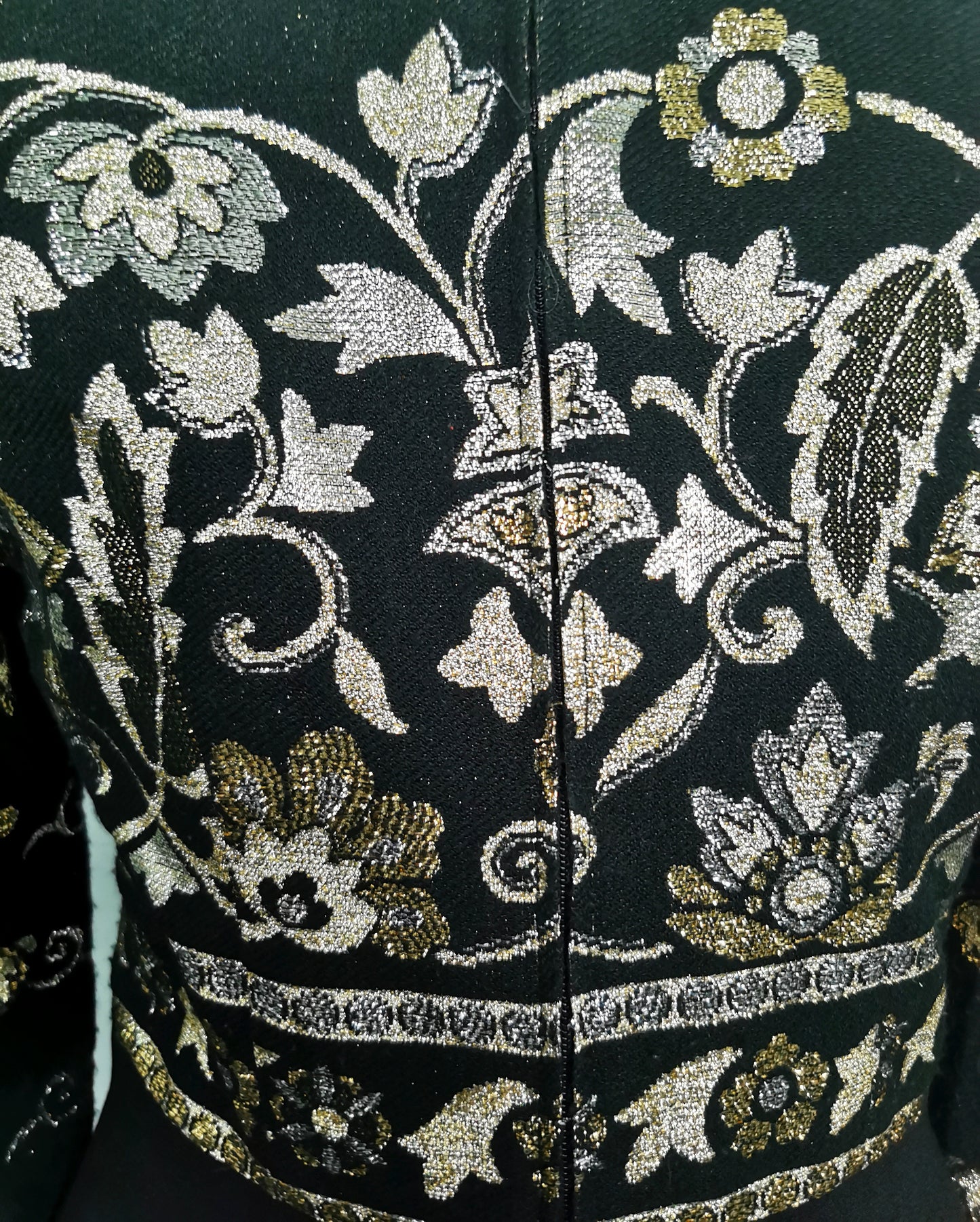 Vintage 1970s Brocade maxi dress, Bell sleeve