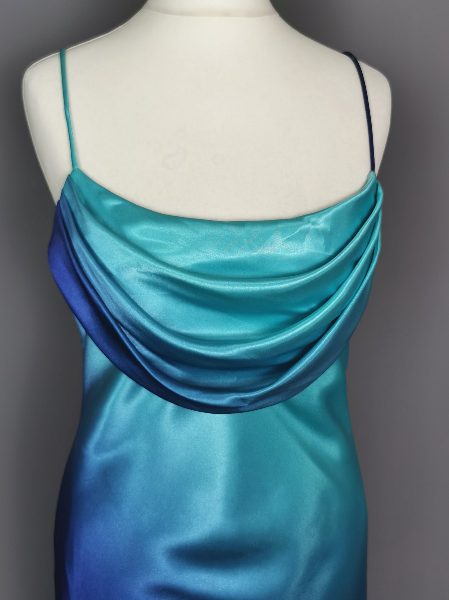 Vintage Blue Ombre bombshell dress, Onyx Nite, Prom, party