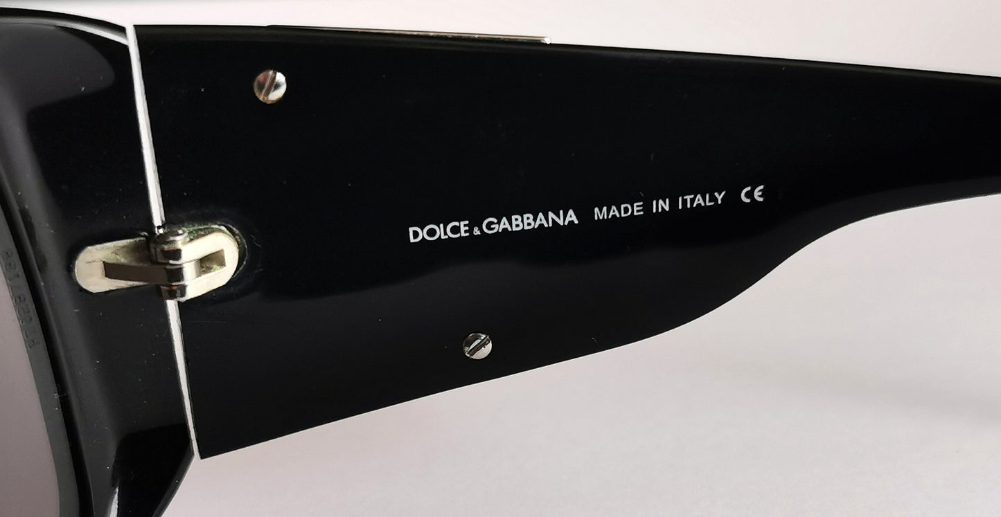 Dolce and Gabbana oversized Sunglasses, logo, Black