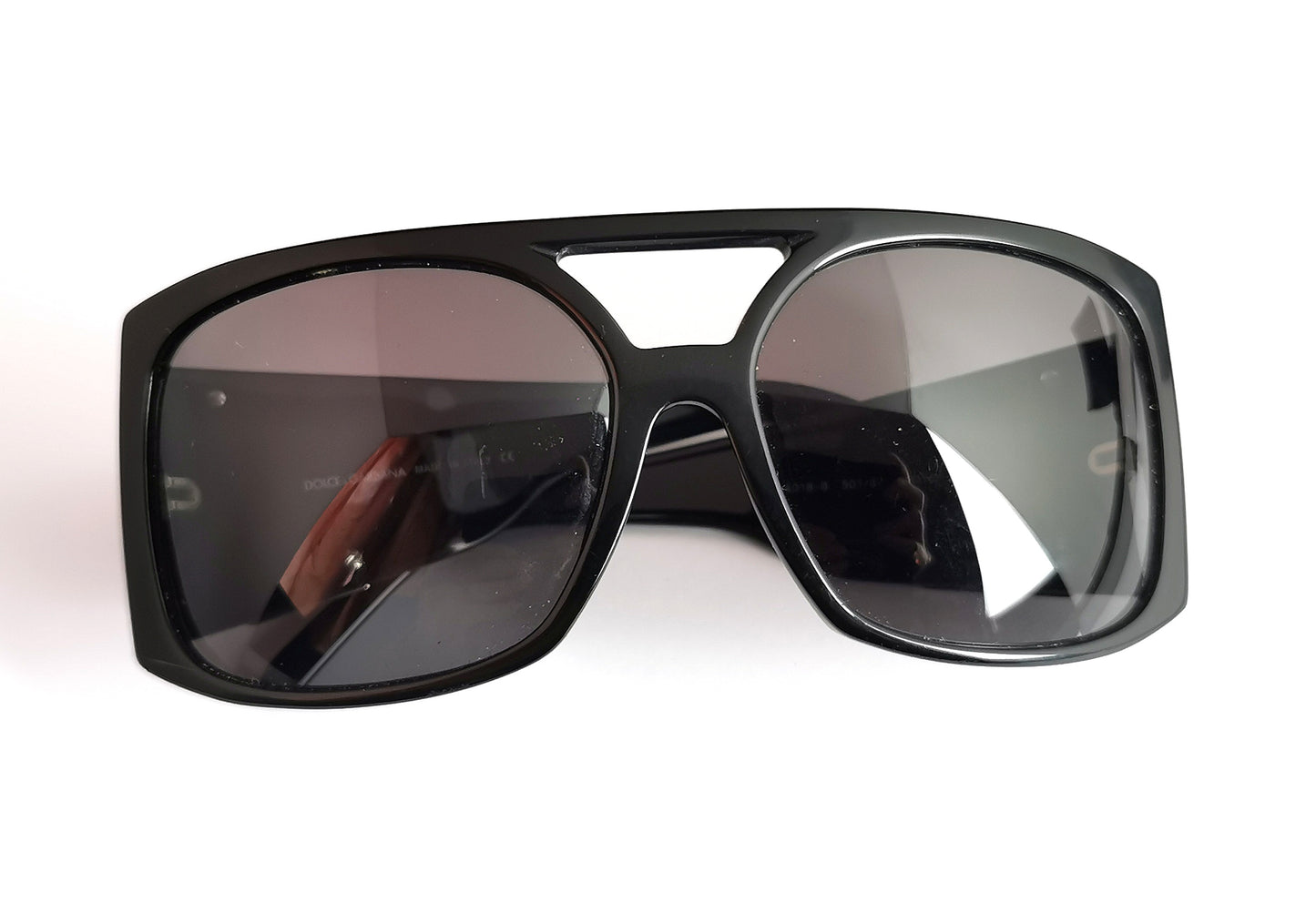 Dolce and Gabbana oversized Sunglasses, logo, Black