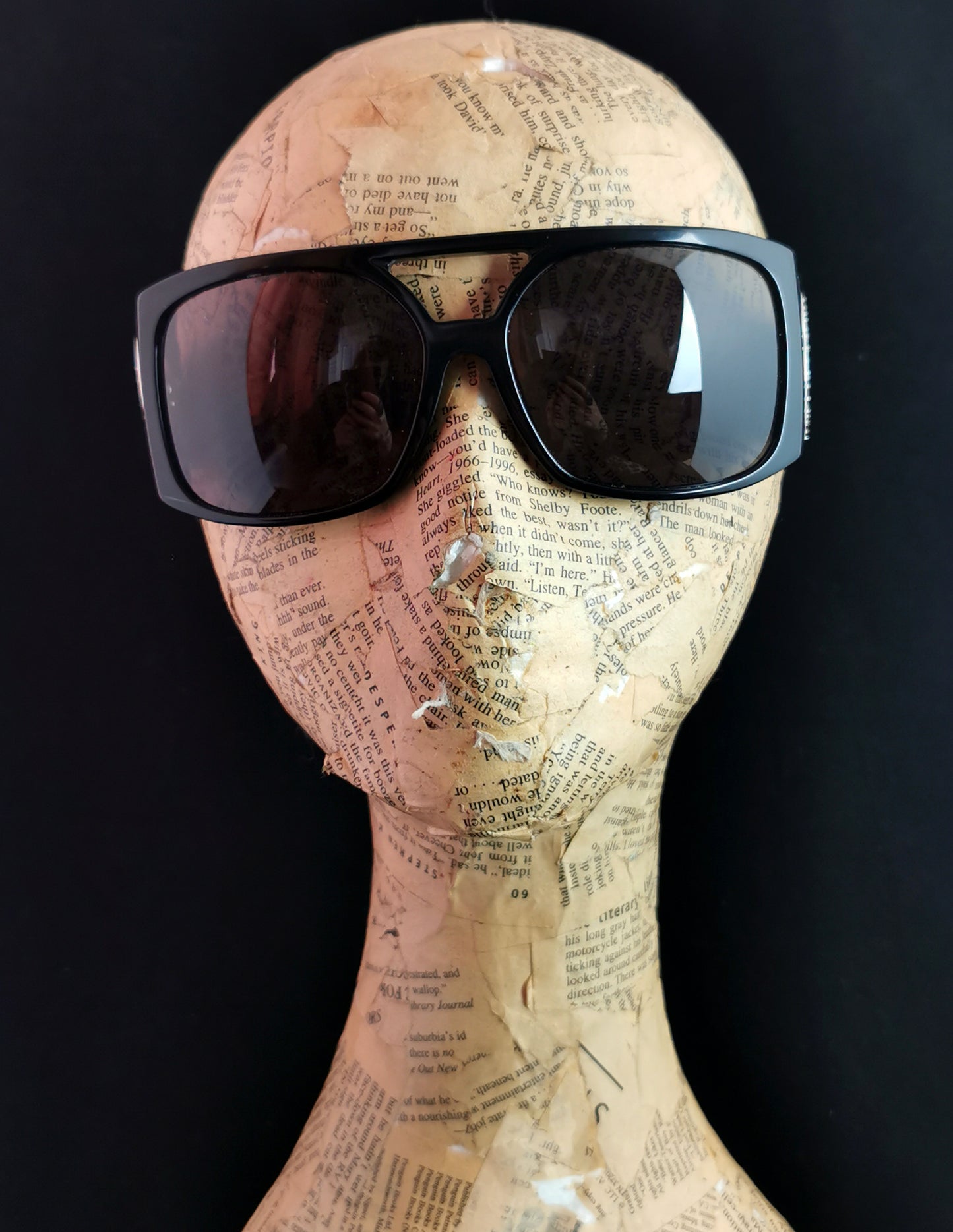 Dolce and Gabbana oversized Sunglasses, logo, Black