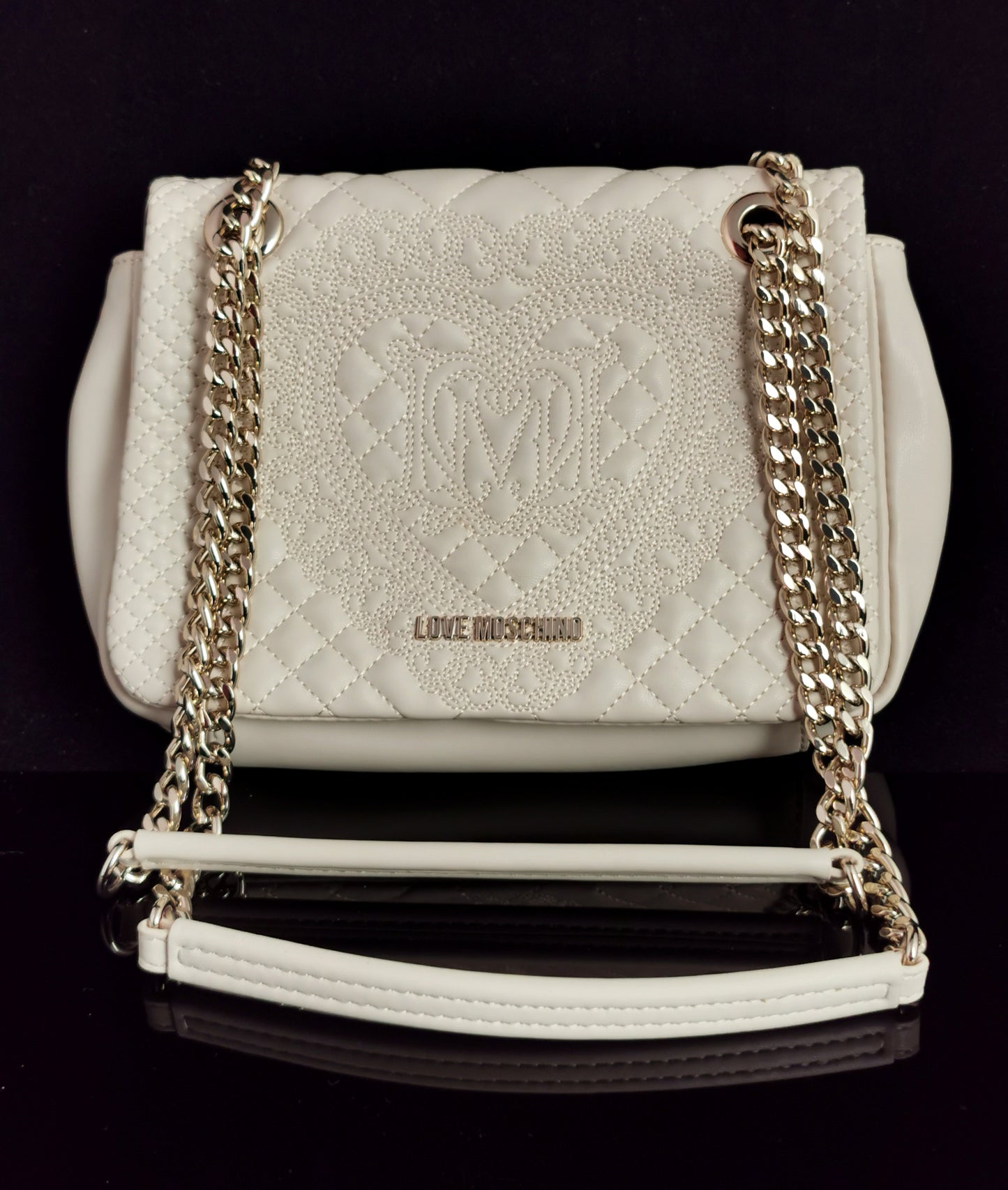 Love Moschino Quilted shoulder bag, Chain handle
