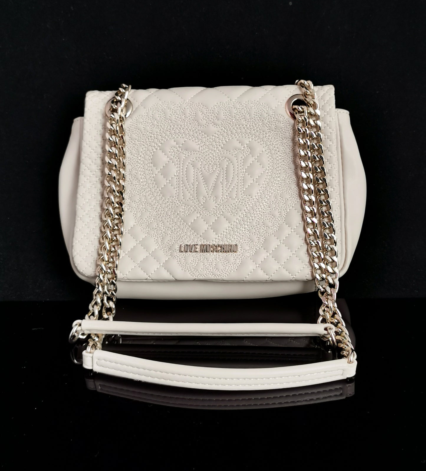 Love Moschino Quilted shoulder bag, Chain handle
