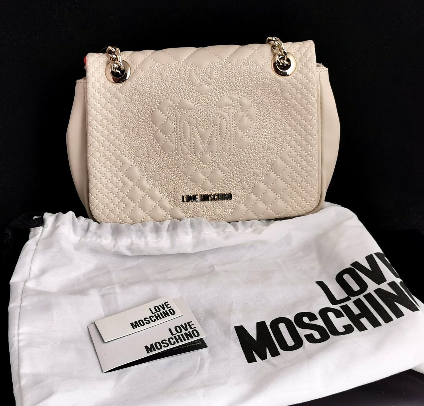 Love Moschino Quilted shoulder bag, Chain handle