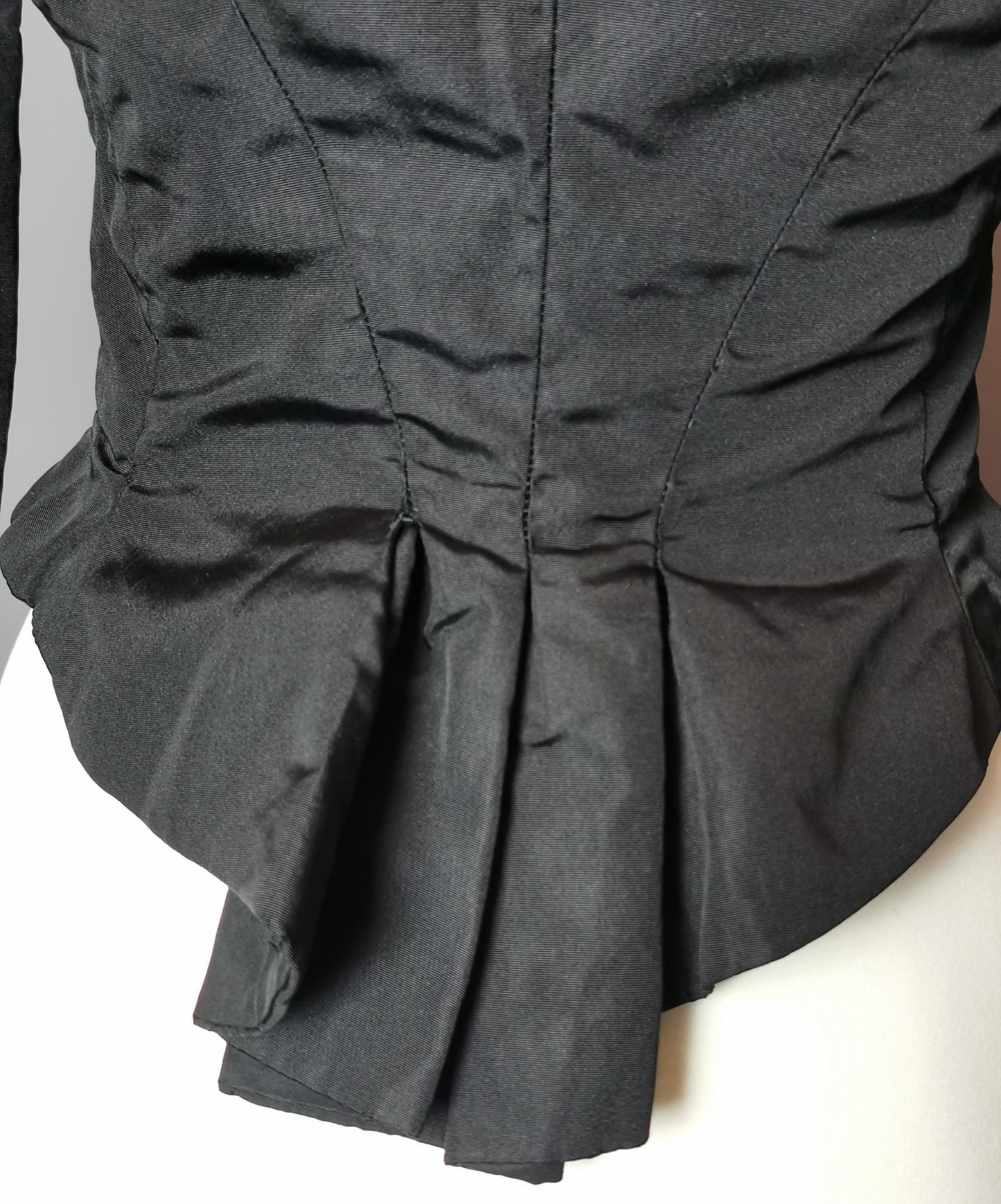 Antique Victorian mourning bodice, Blouse, French jet