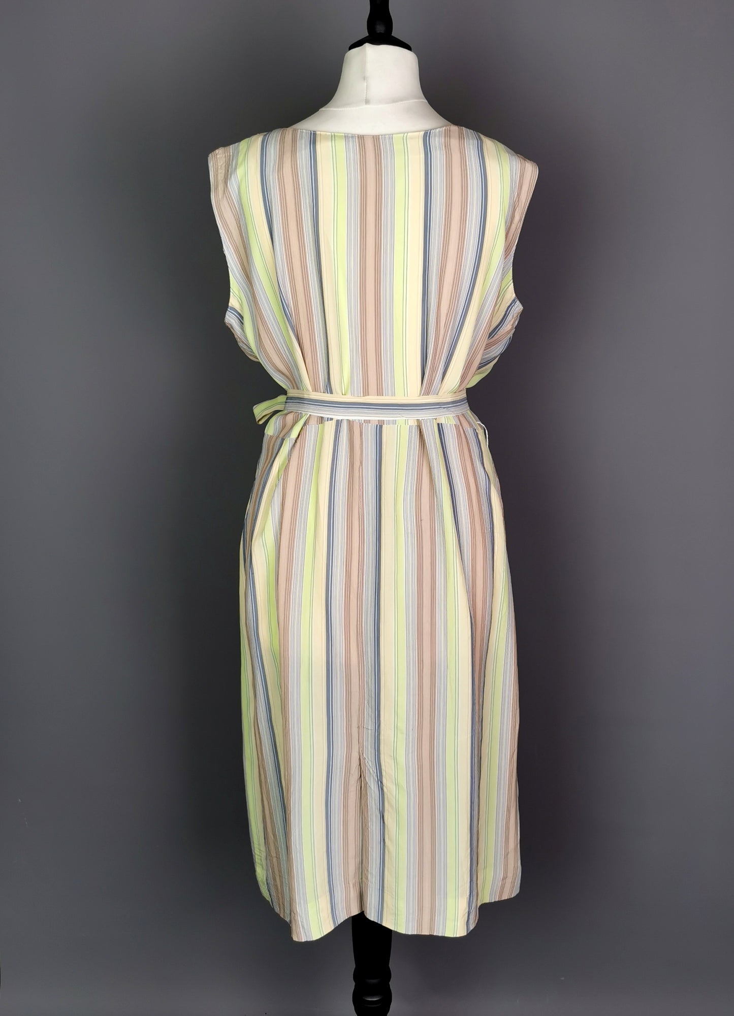Vintage striped day dress, 1930's, Rayon