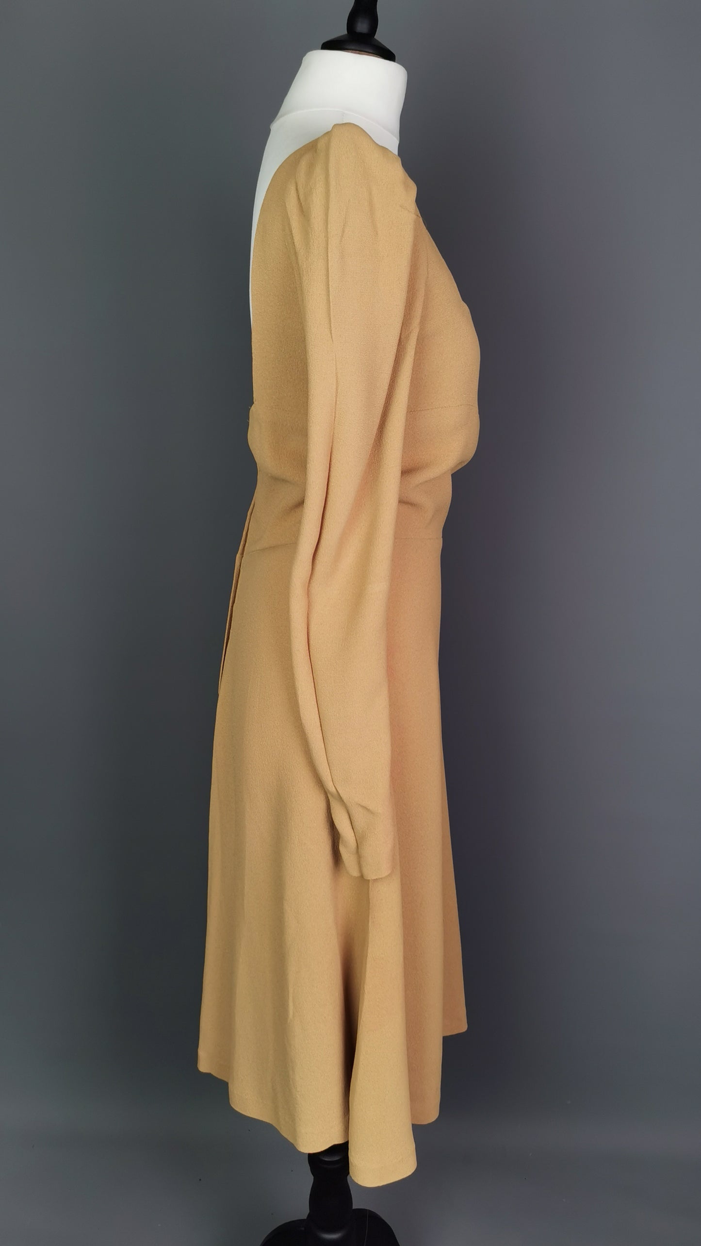 Vintage 1970s Biba dress, mustard Yellow