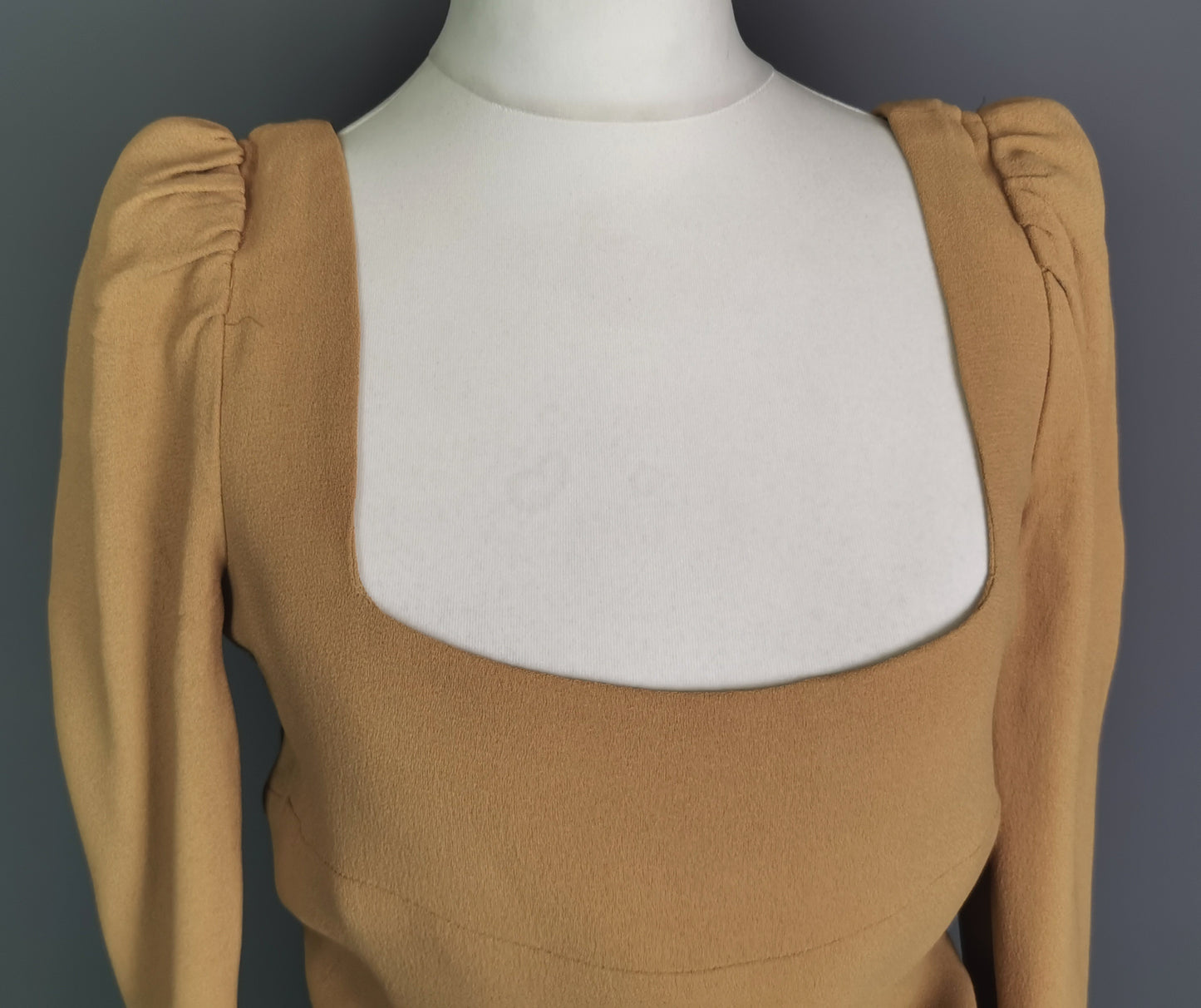Vintage 1970s Biba dress, mustard Yellow