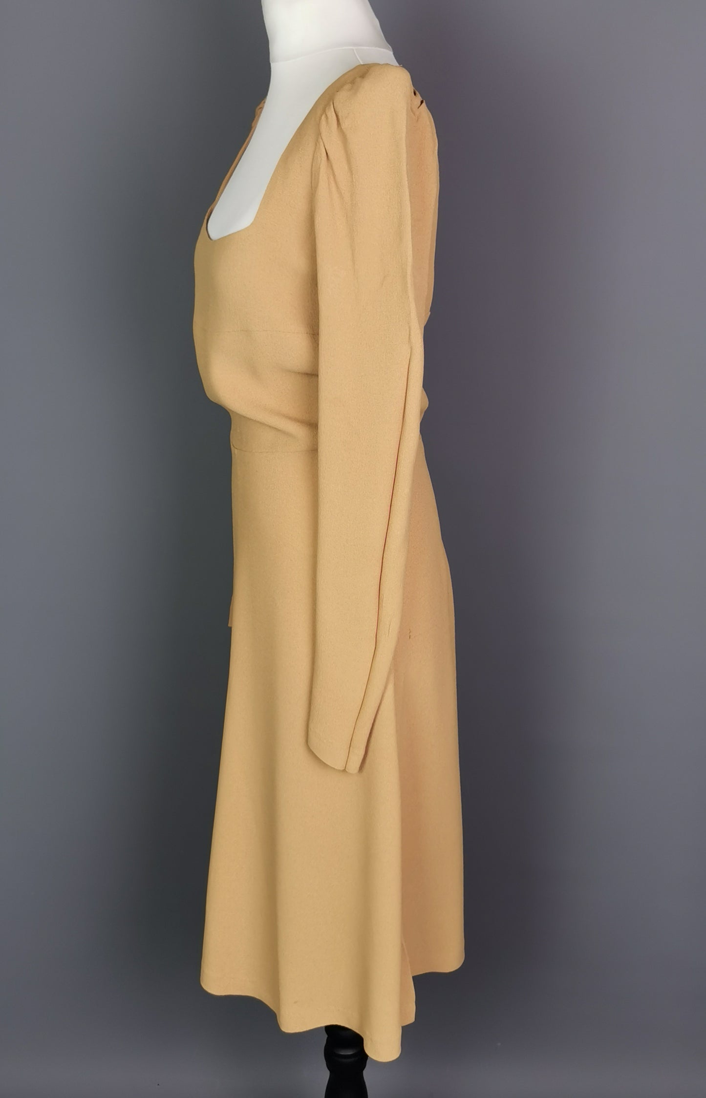 Vintage 1970s Biba dress, mustard Yellow