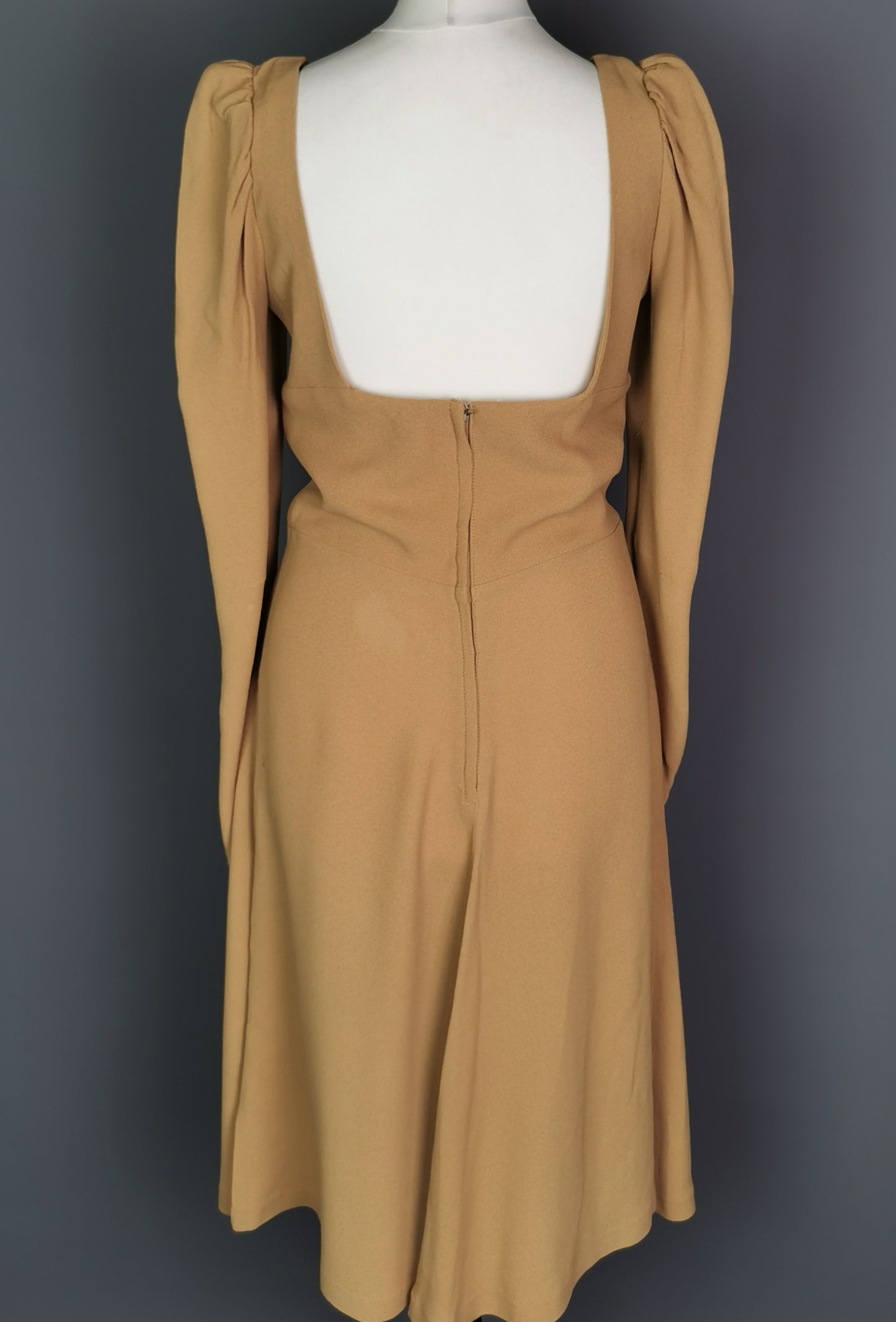 Vintage 1970s Biba dress, mustard Yellow
