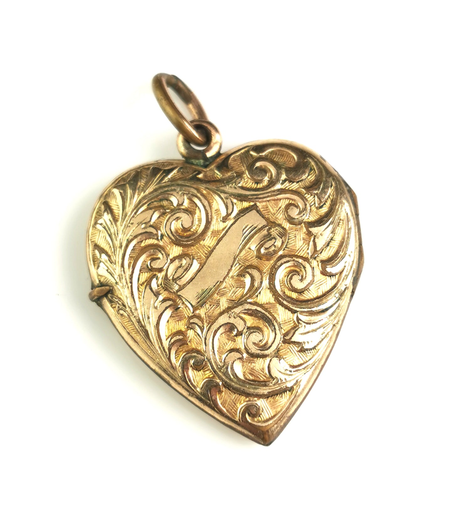 Vintage Art Deco gold plated heart locket