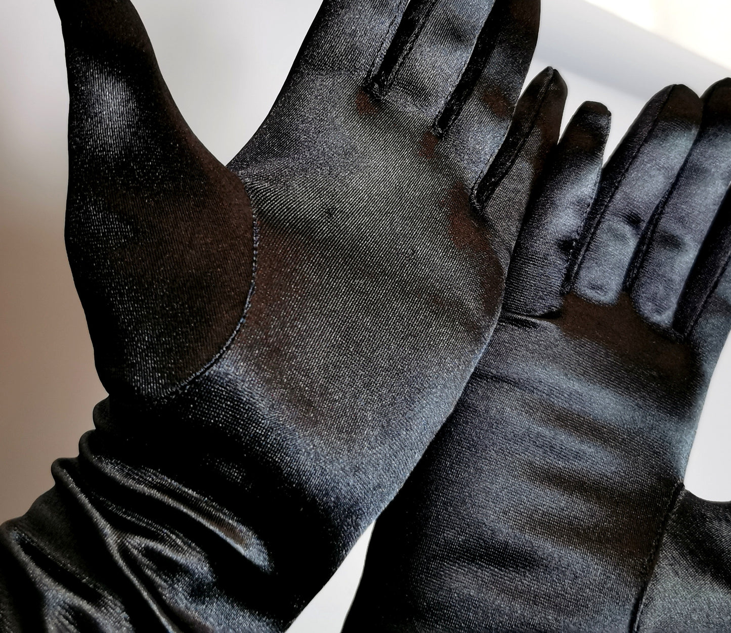 Vintage black long length opera gloves
