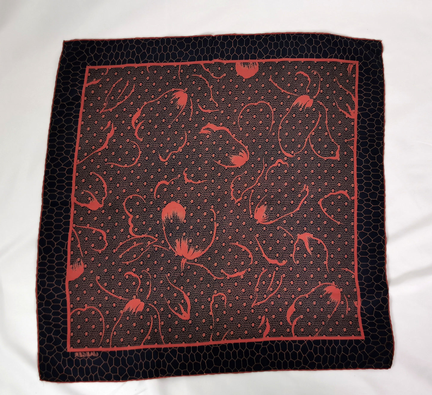 Vintage Jaeger silk scarf, floral print