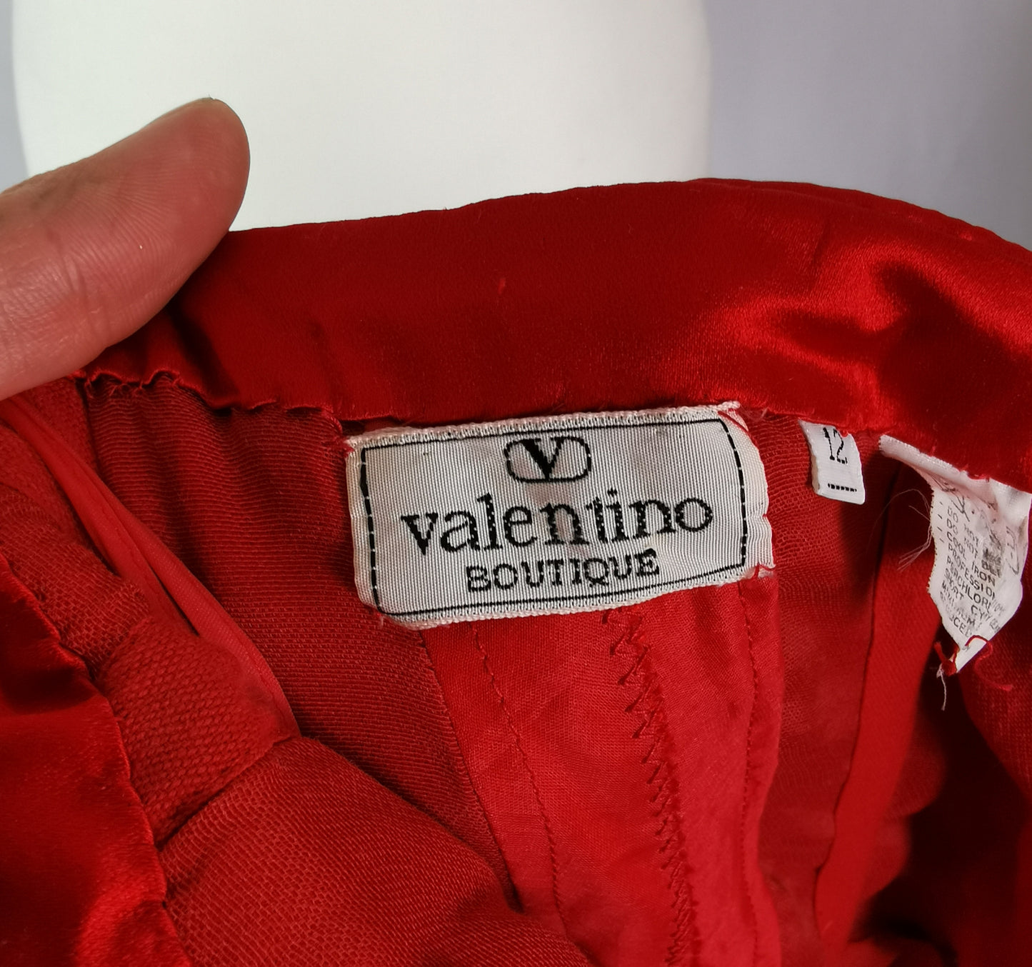 Vintage Valentino Red satin ball gown dress, Evening dress