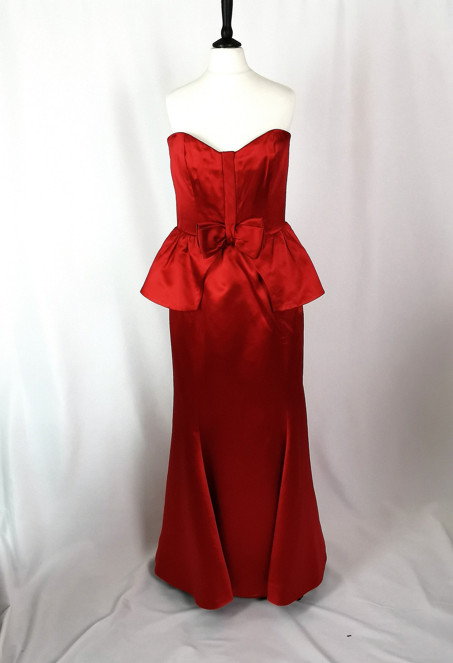 Vintage Valentino Red satin ball gown dress, Evening dress