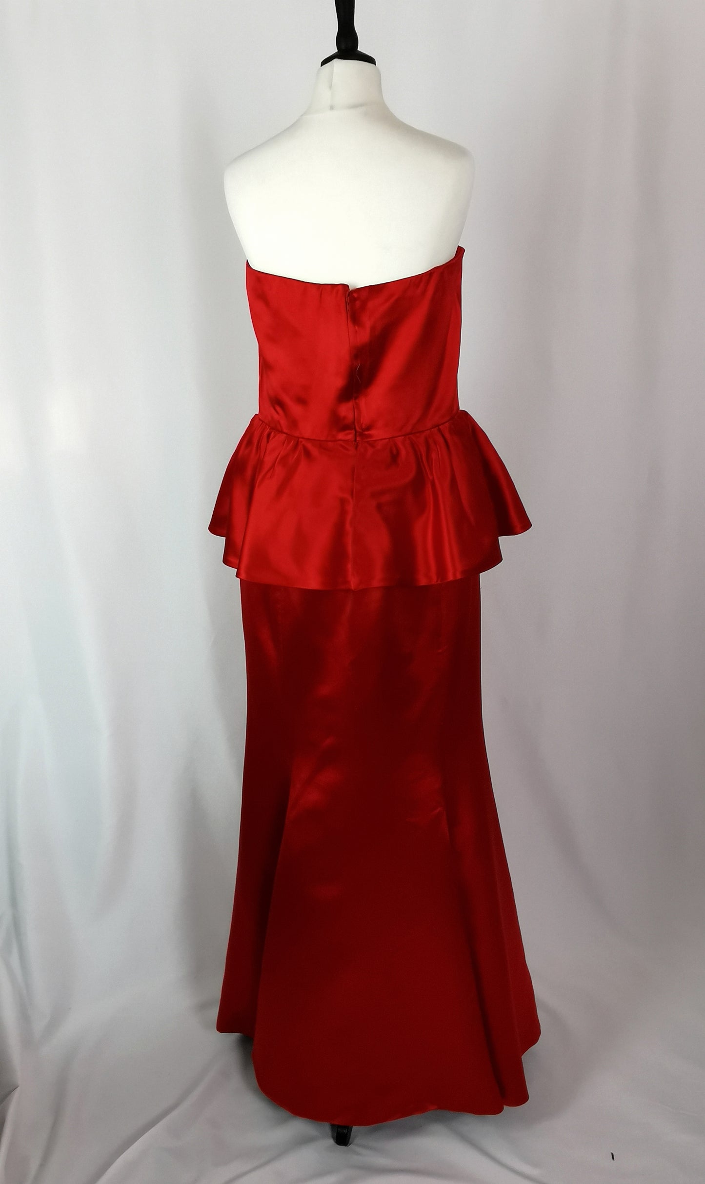 Vintage Valentino Red satin ball gown dress, Evening dress