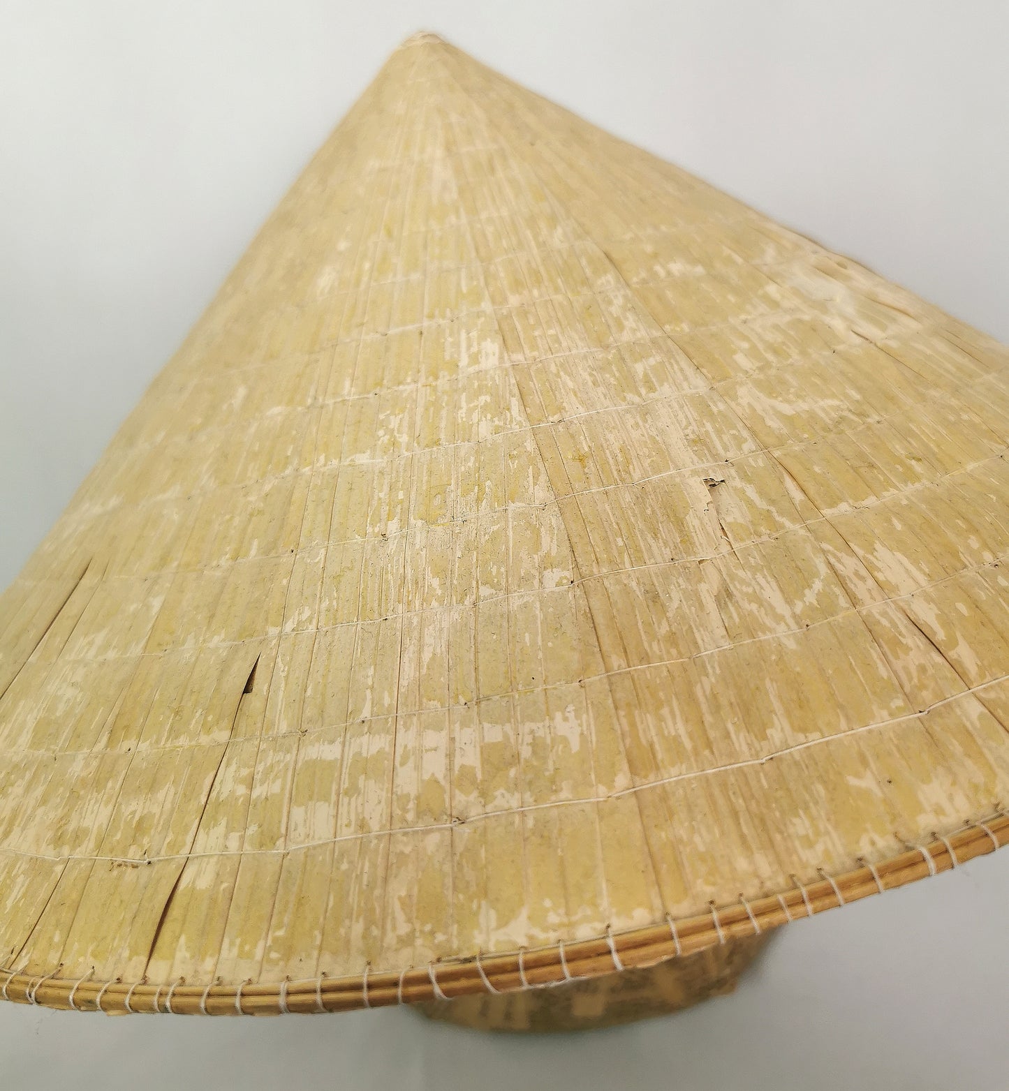 Vintage Traditional Asian straw sedge hat, coolie hat