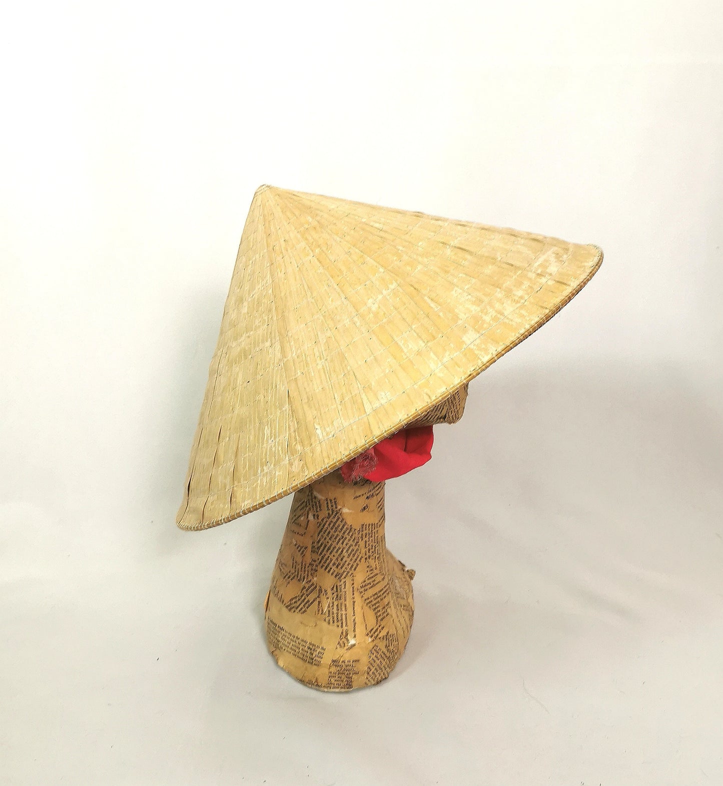 Vintage Traditional Asian straw sedge hat, coolie hat