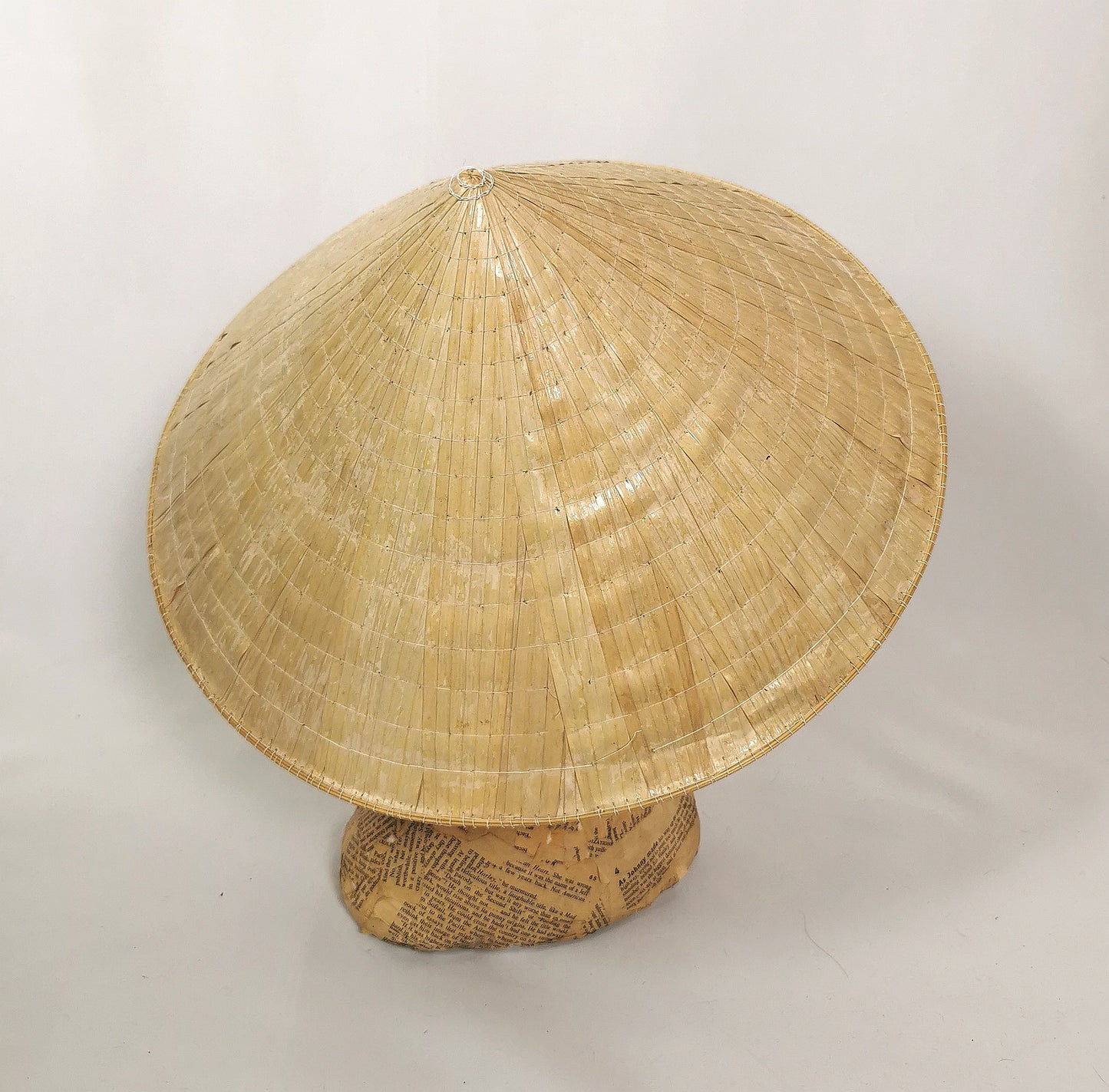 Vintage Traditional Asian straw sedge hat, coolie hat