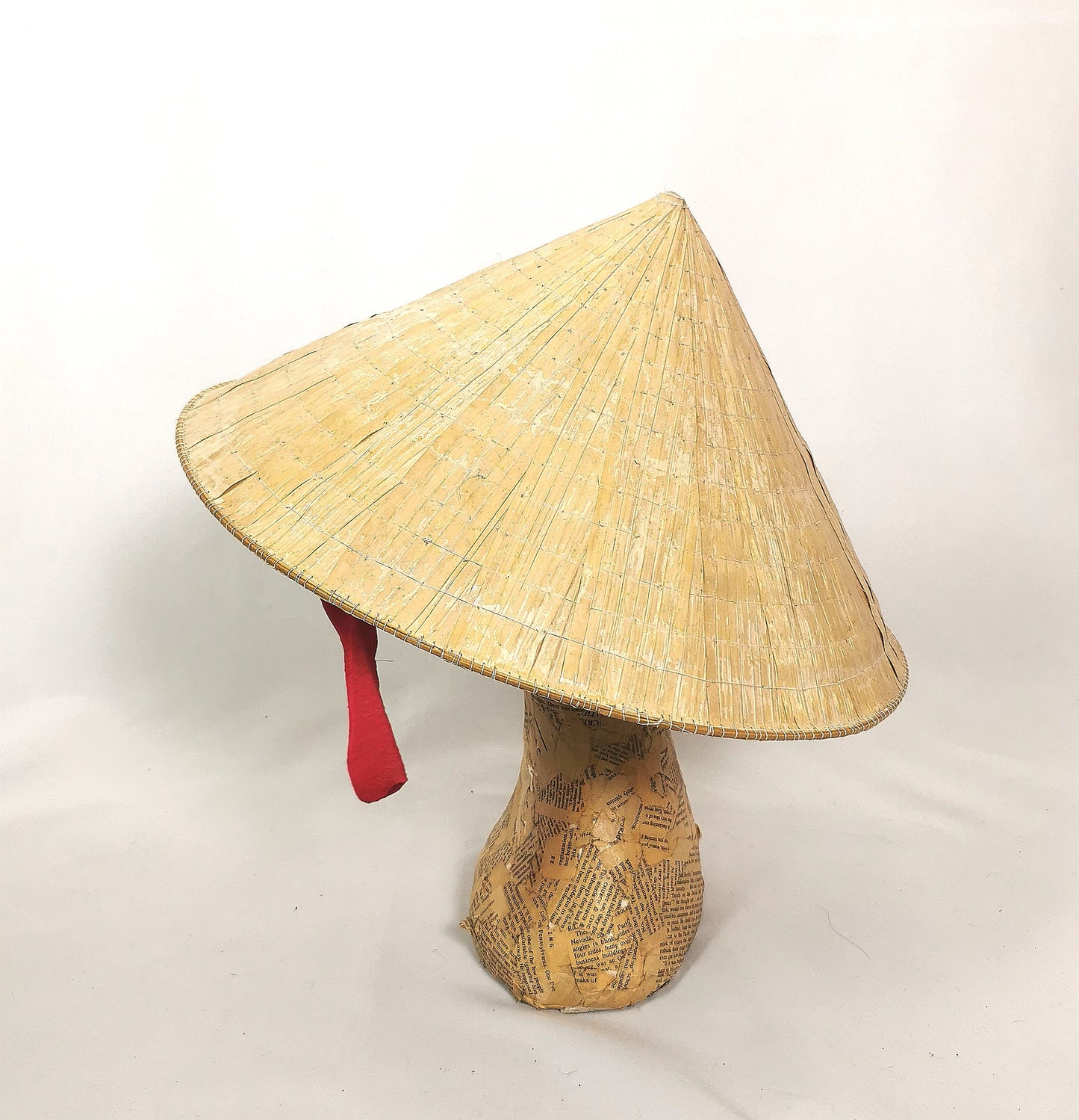 Vintage Traditional Asian straw sedge hat, coolie hat