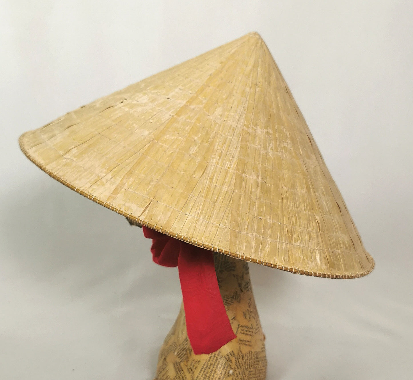 Vintage Traditional Asian straw sedge hat, coolie hat